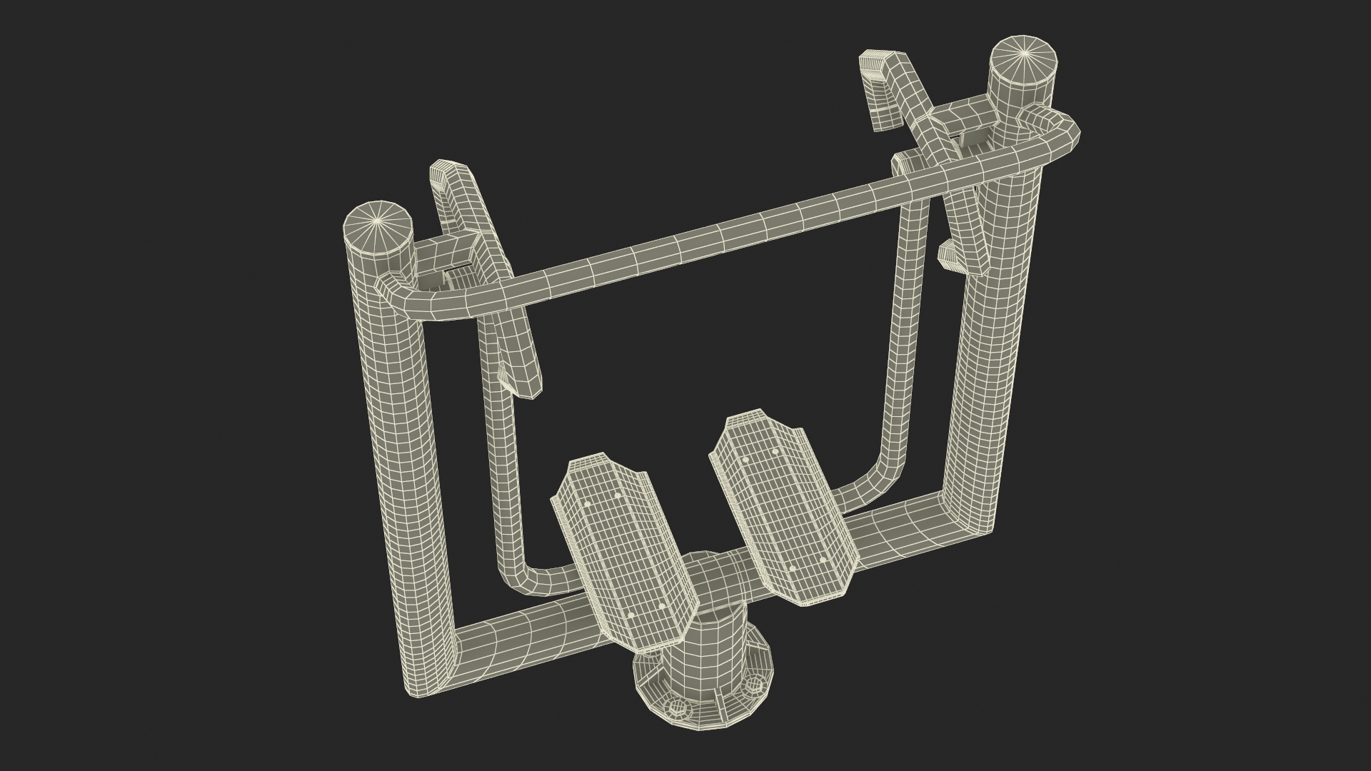 3D Air Walker Outdoor Fitness Equipment Yellow model