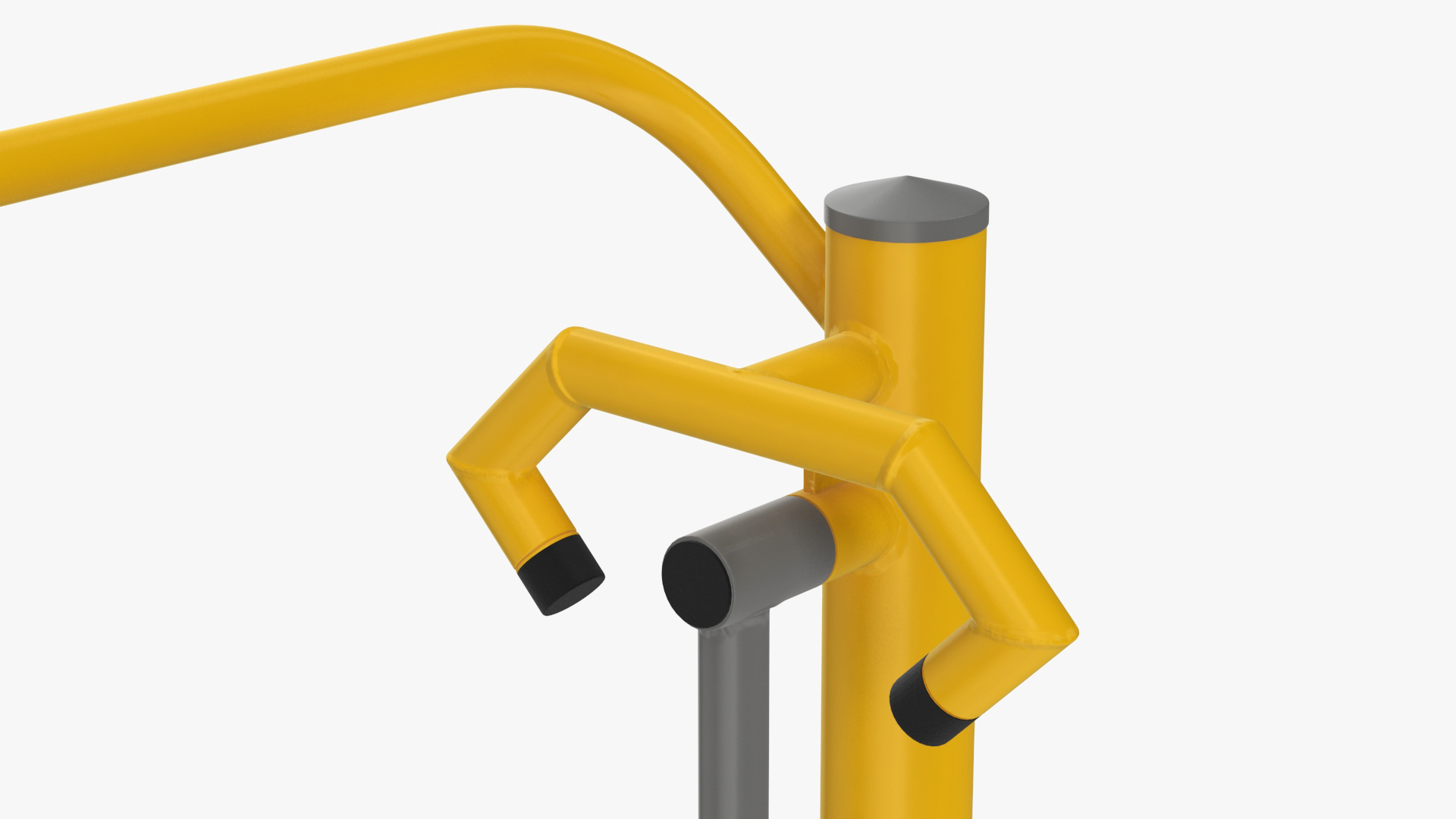 3D Air Walker Outdoor Fitness Equipment Yellow model