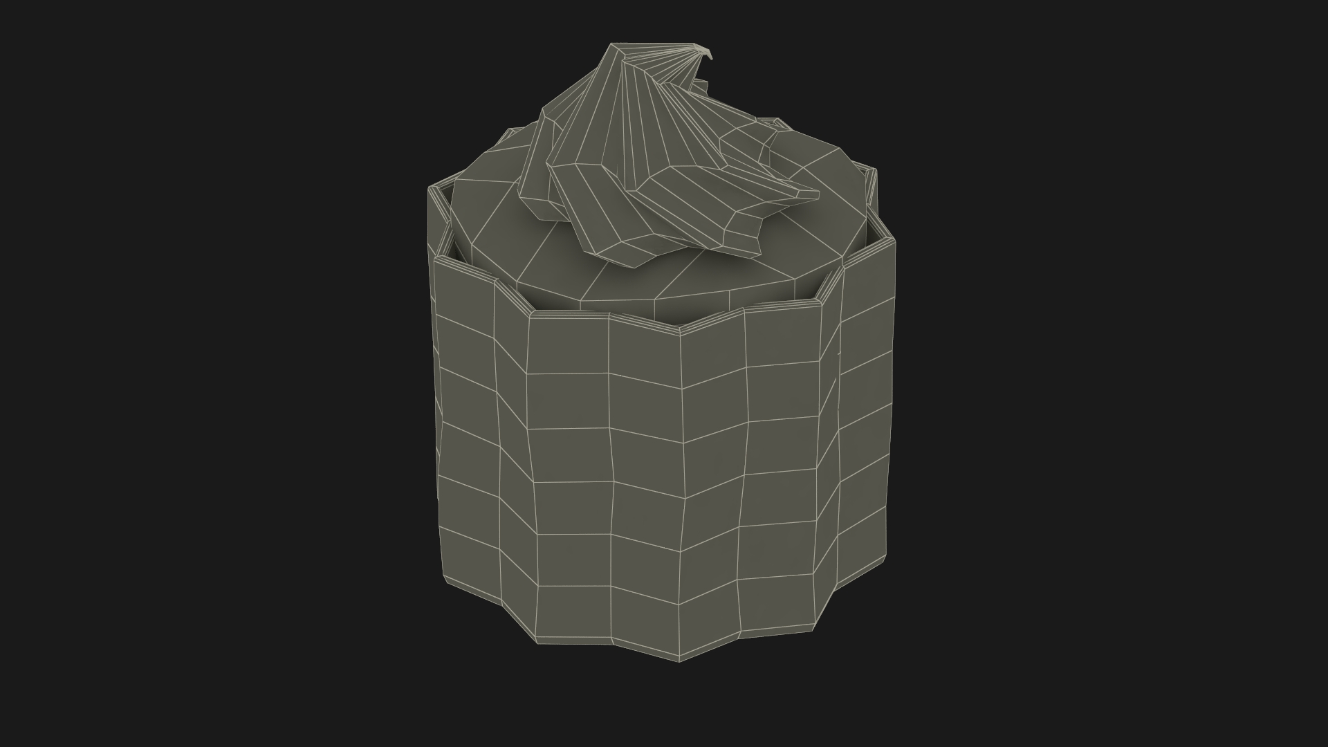Chocolate Candy with Cream Topping 3D model