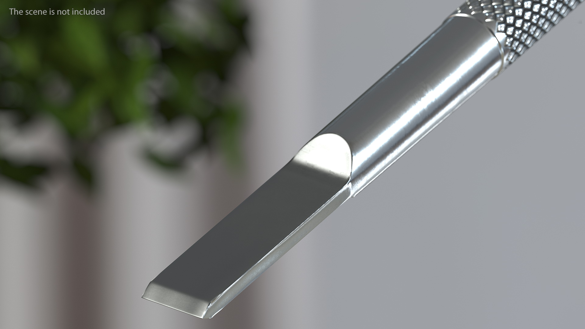 3D Professional Cuticle Pusher Silver Set model