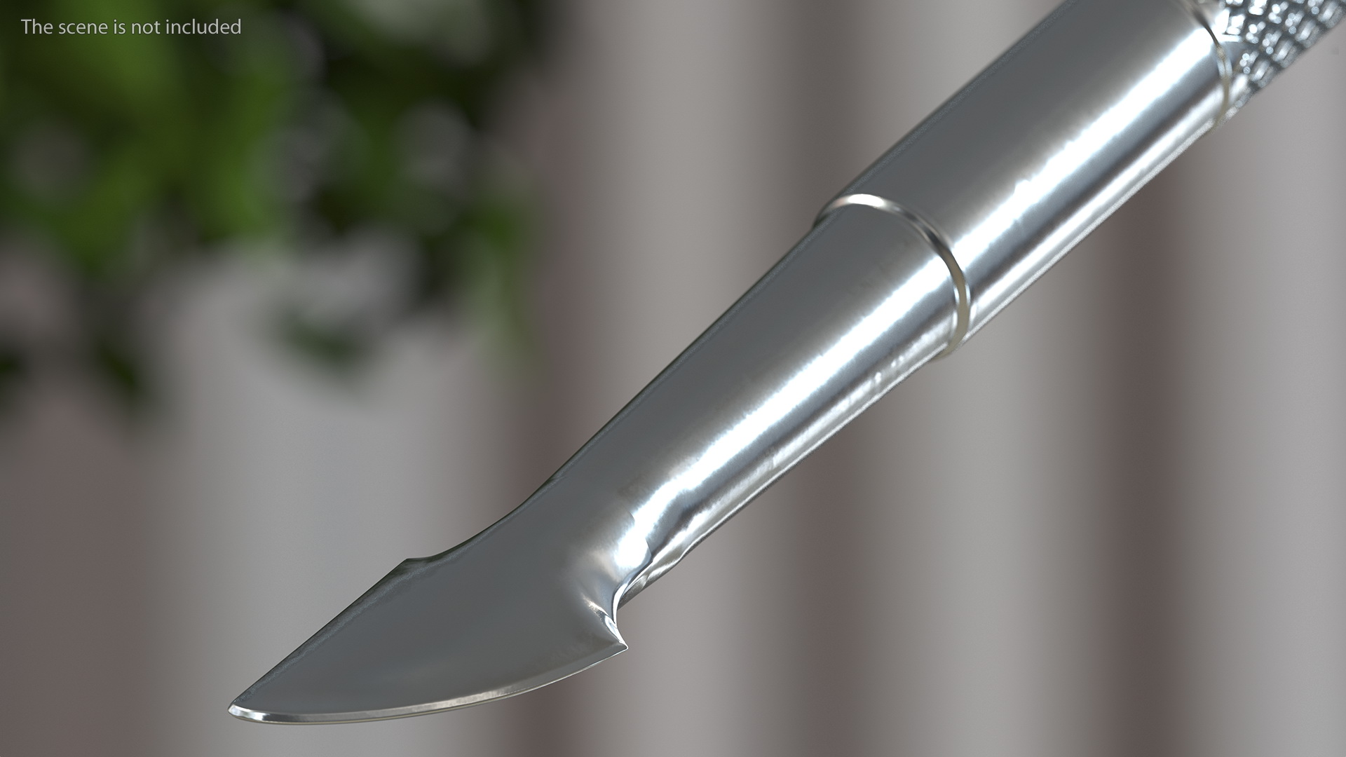 3D Professional Cuticle Pusher Silver Set model