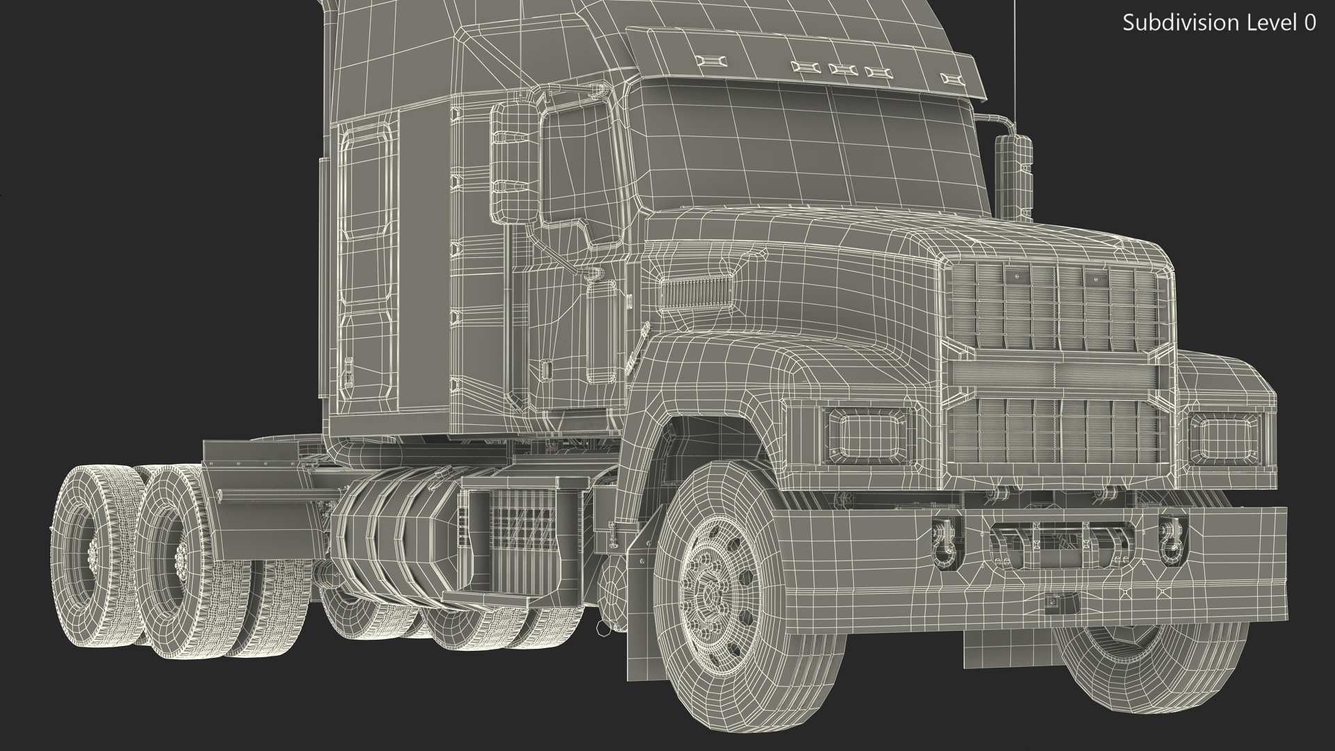 3D Pinnacle 2025 Truck Black Simplified