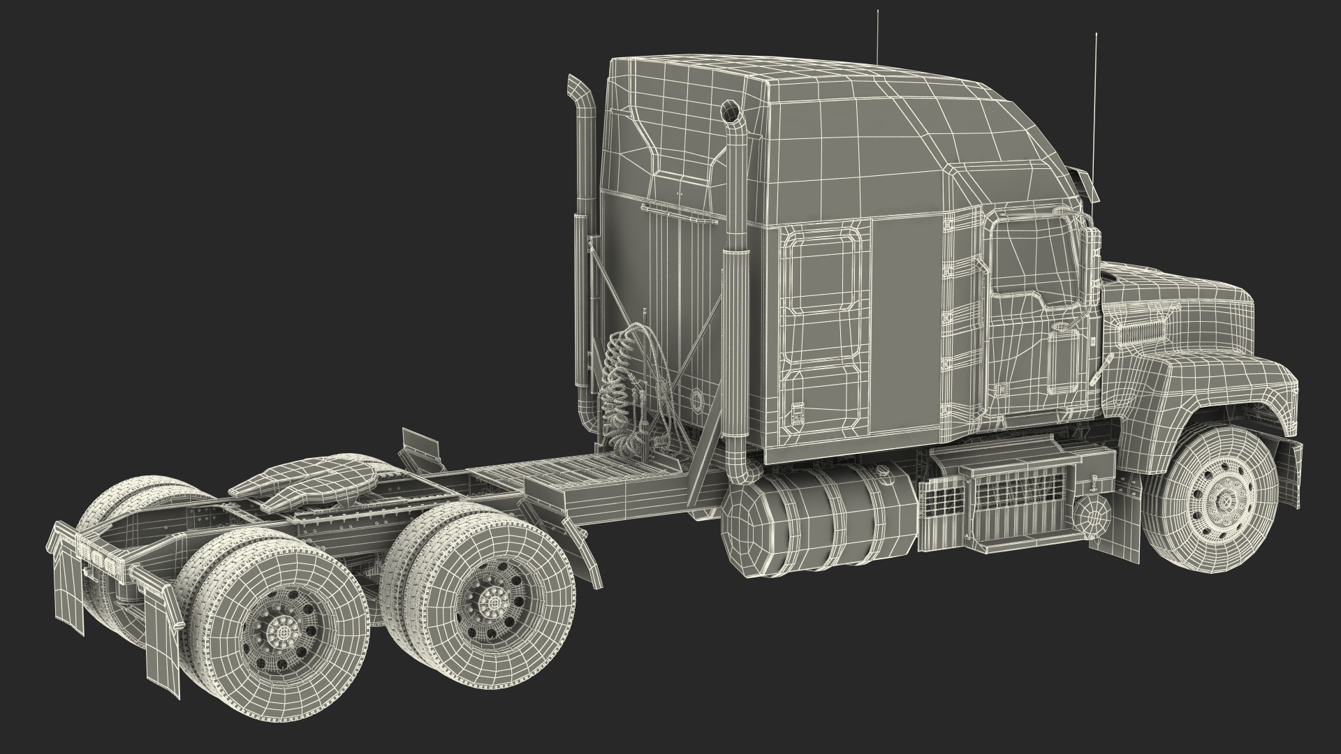 3D Pinnacle 2025 Truck Black Simplified