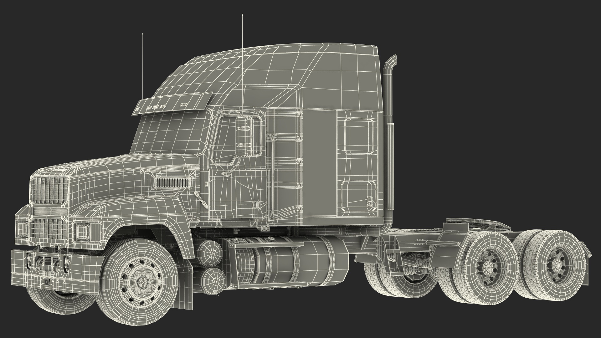 3D Pinnacle 2025 Truck Black Simplified