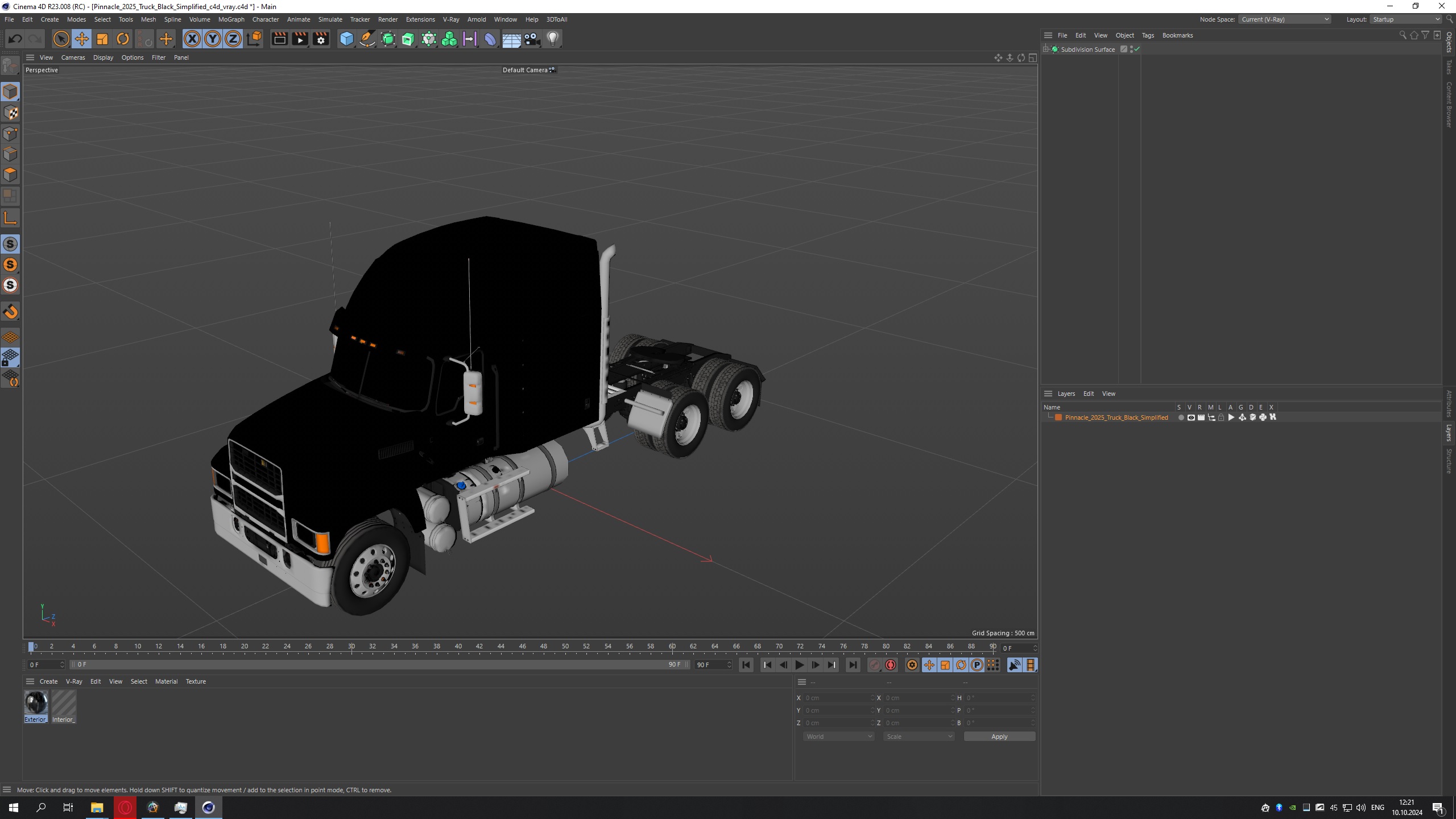 3D Pinnacle 2025 Truck Black Simplified