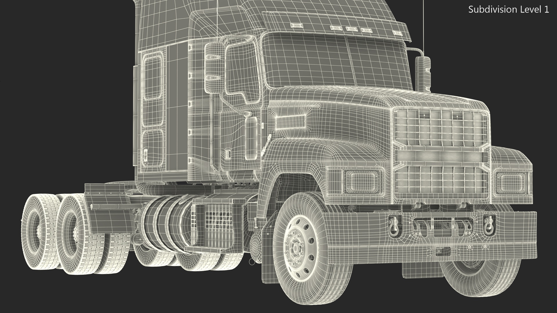 3D Pinnacle 2025 Truck Black Simplified