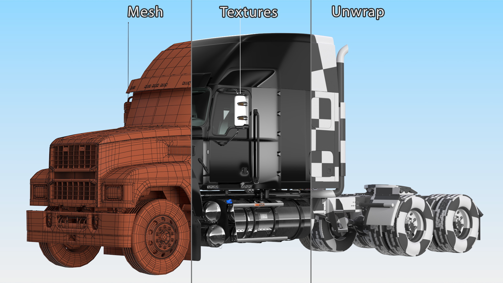 3D Pinnacle 2025 Truck Black Simplified