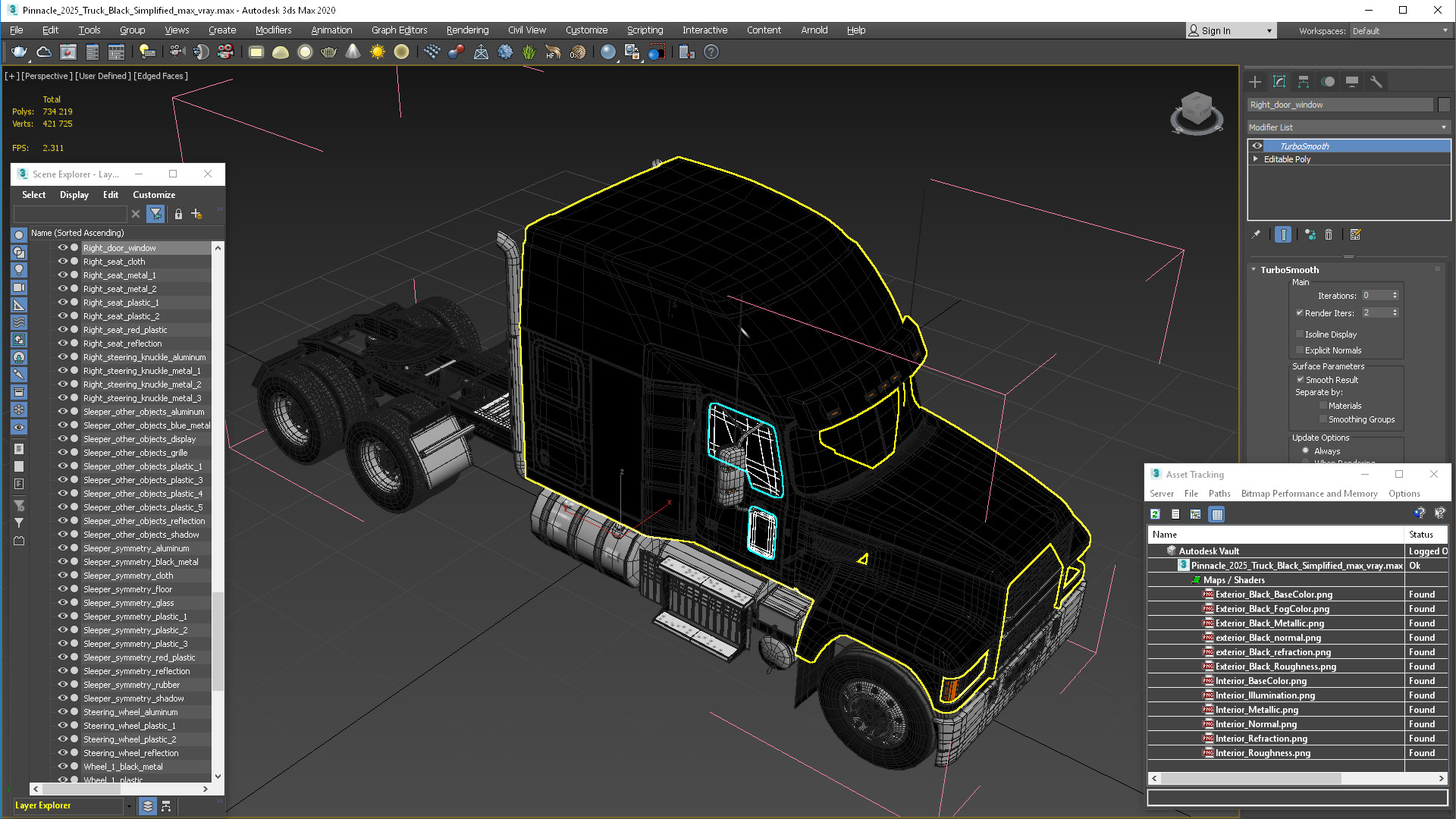 3D Pinnacle 2025 Truck Black Simplified