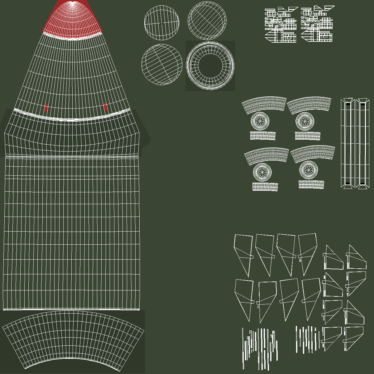 3D Hypersonic Ballistic Missile model