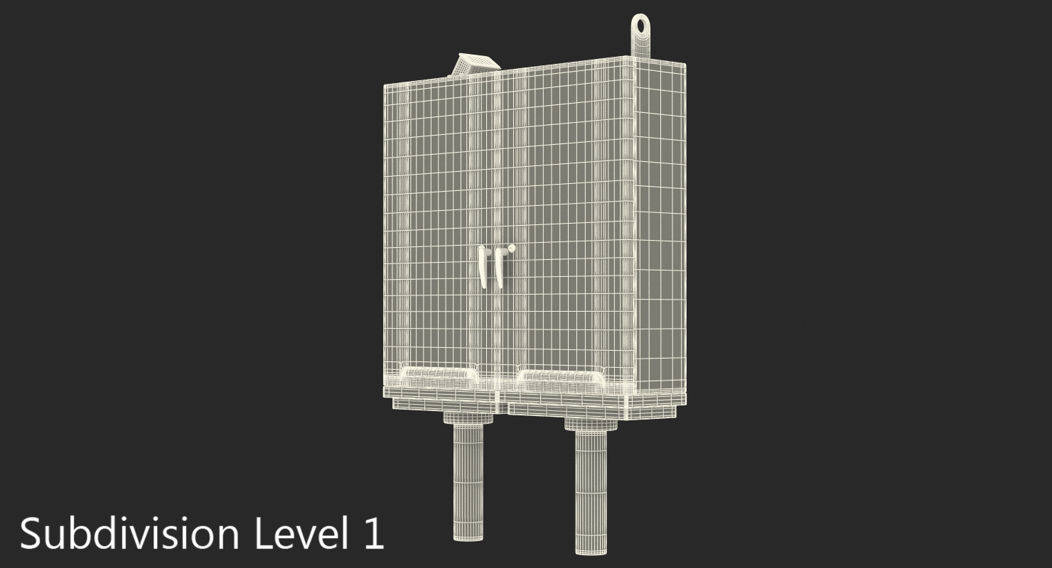 3D Outdoor Electrical Metal Box model