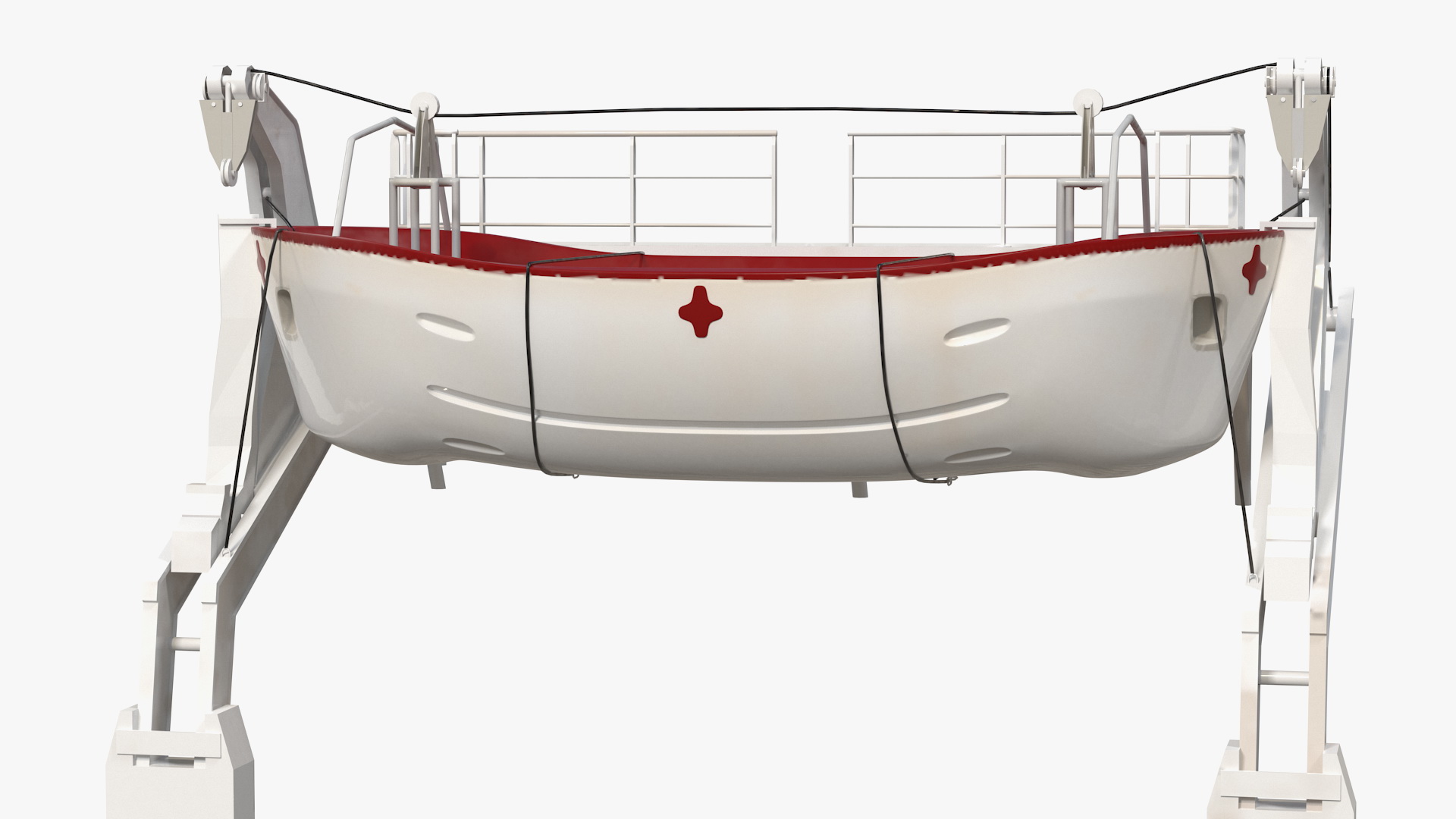 Hydraulic Rescue Boat Davit 3D
