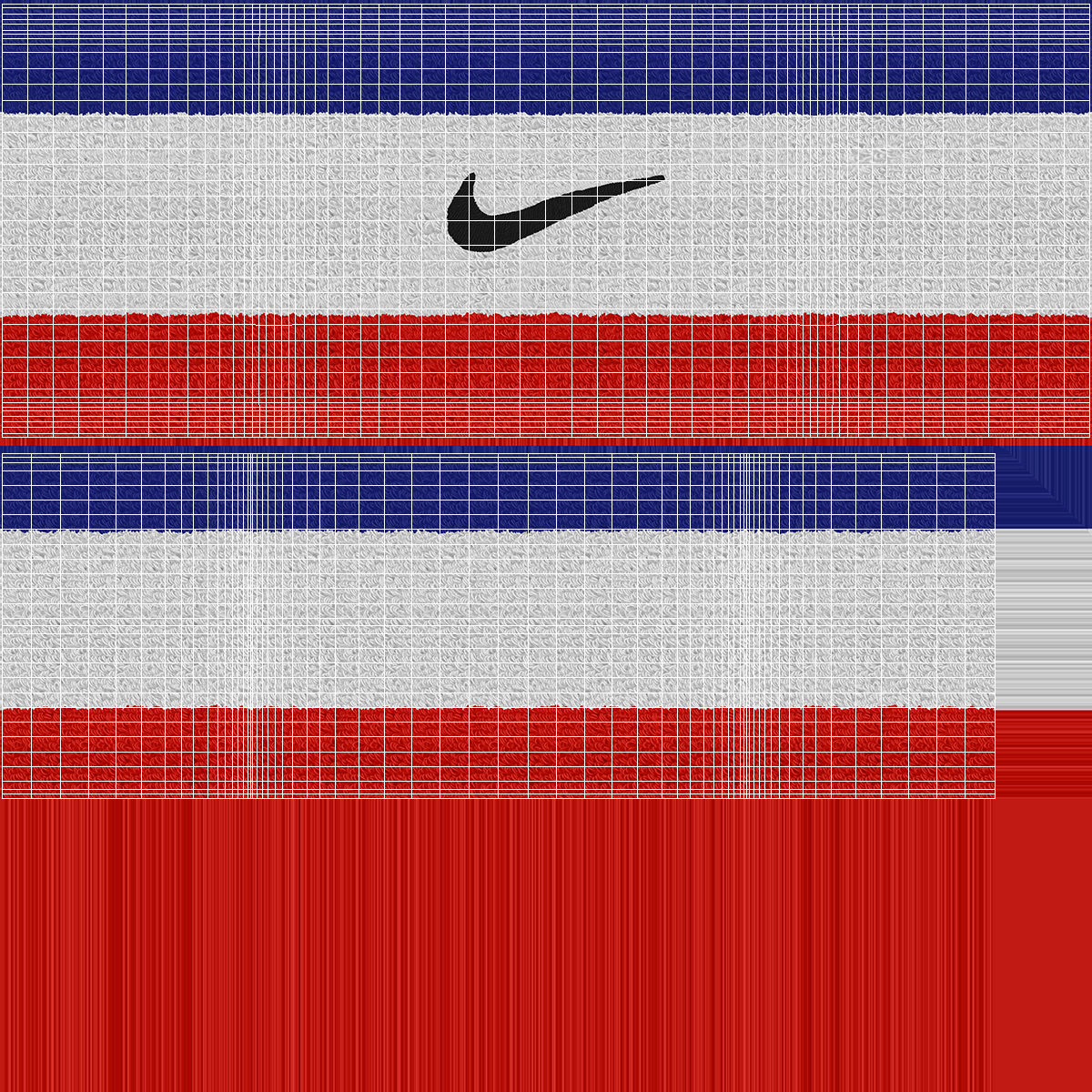 3D Nike Swoosh Wristband Folded Colored