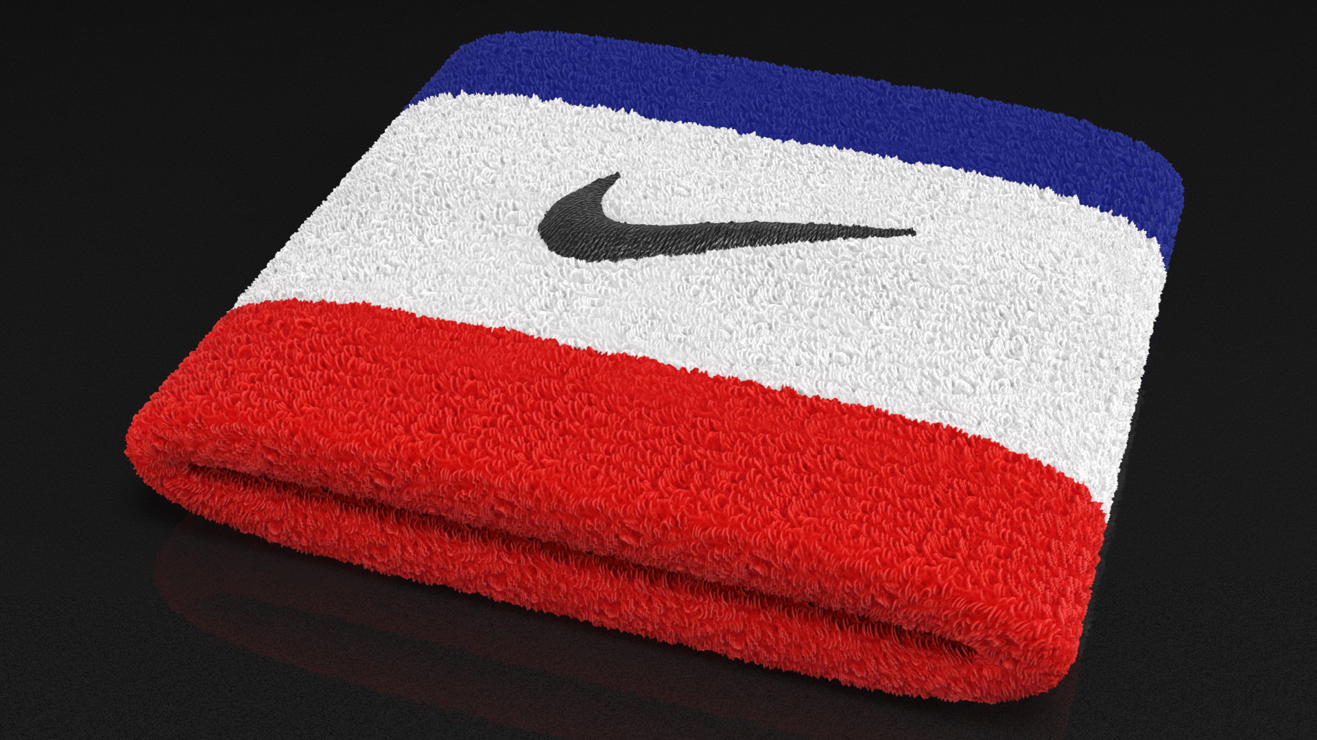 3D Nike Swoosh Wristband Folded Colored