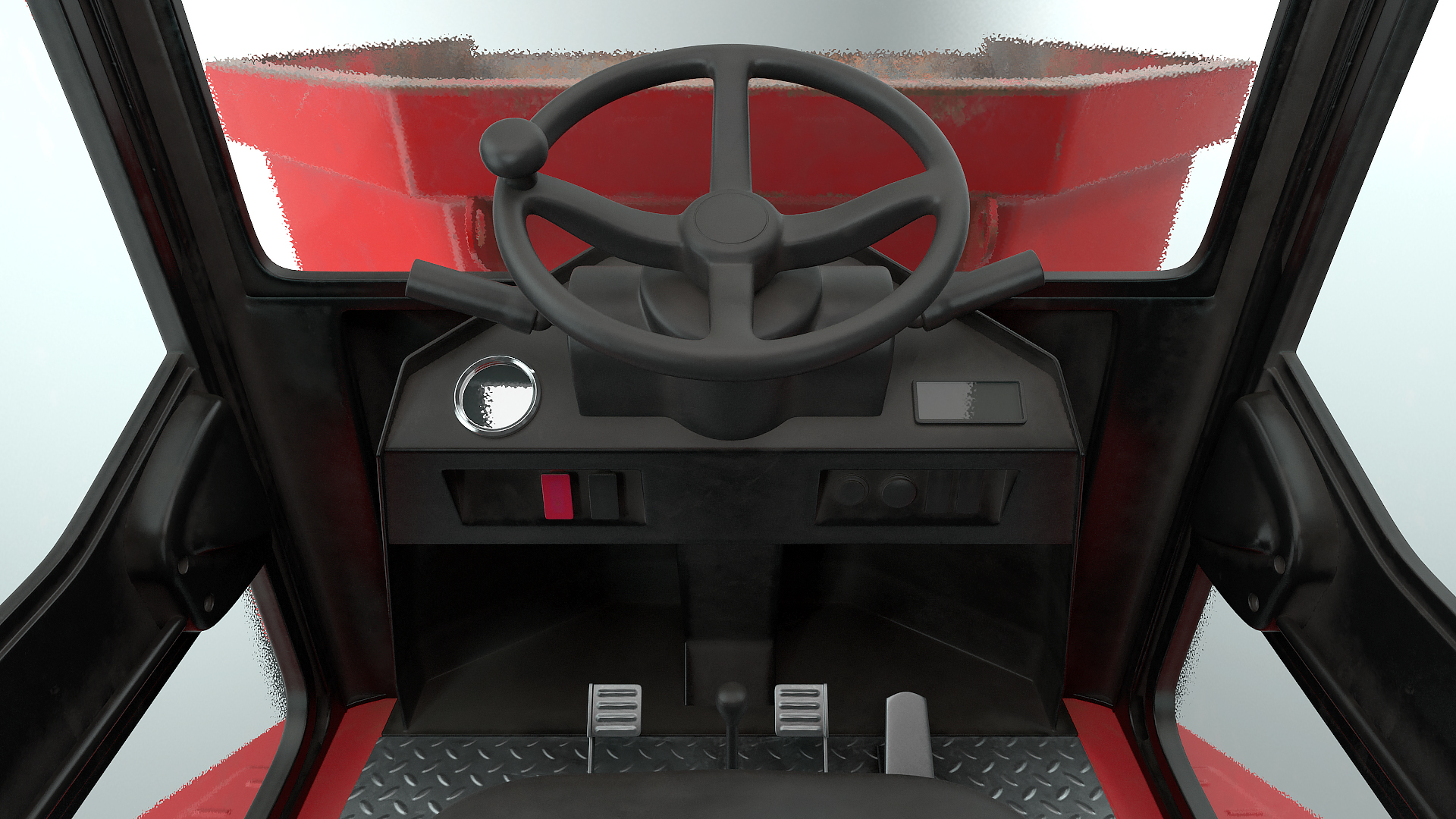 Cabbed Dumper Generic Dirty Rigged 3D model