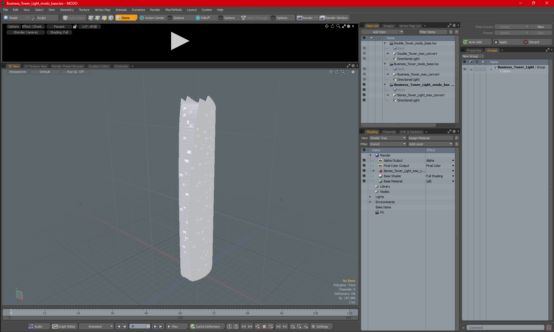 3D model Business Tower Light
