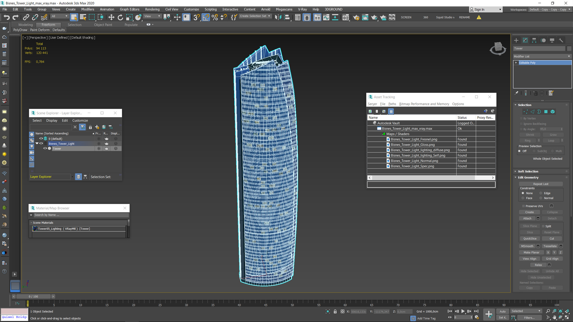 3D model Business Tower Light