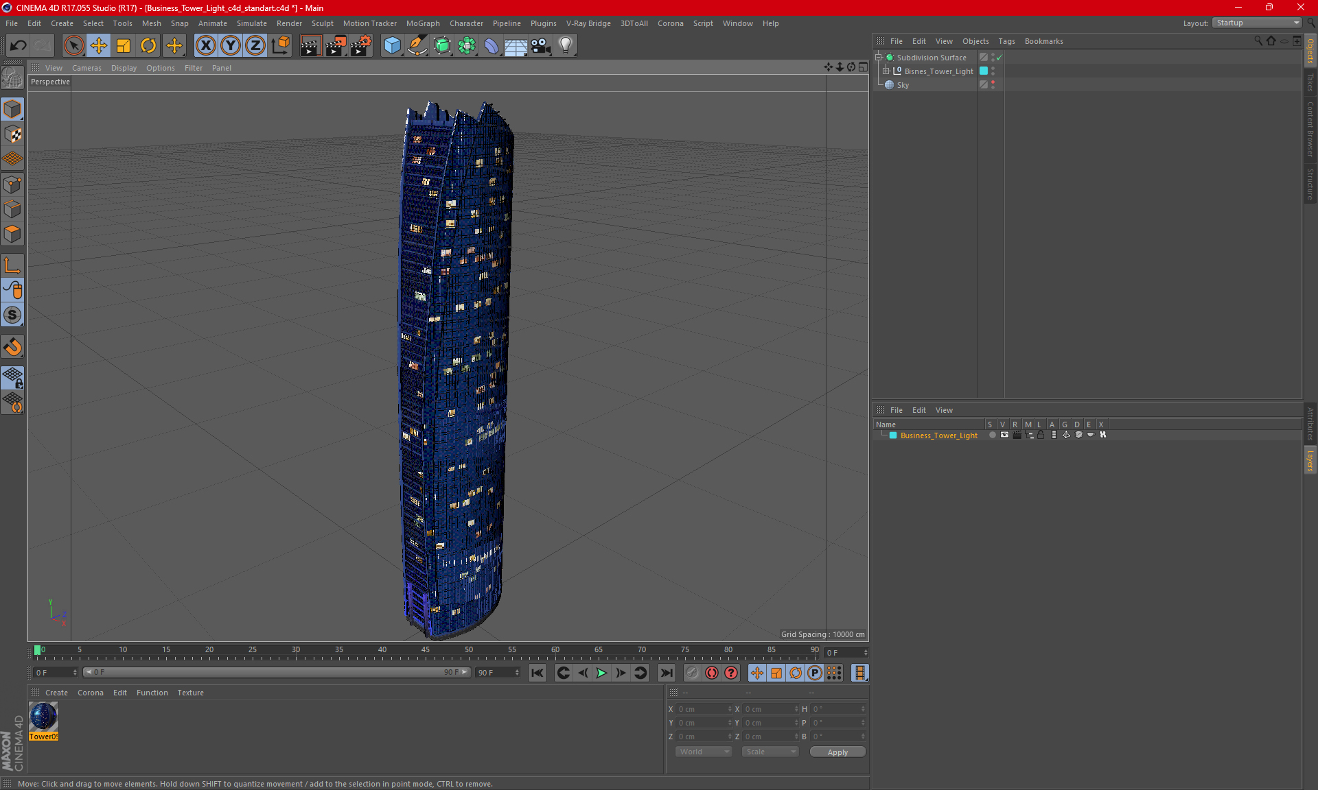3D model Business Tower Light