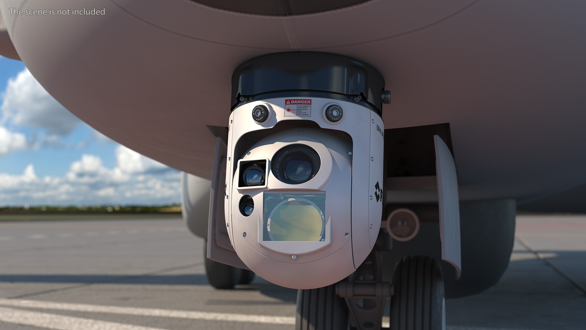 3D model Compact Multisensor Gyro Stabilized Surveillance System UltraForce 350