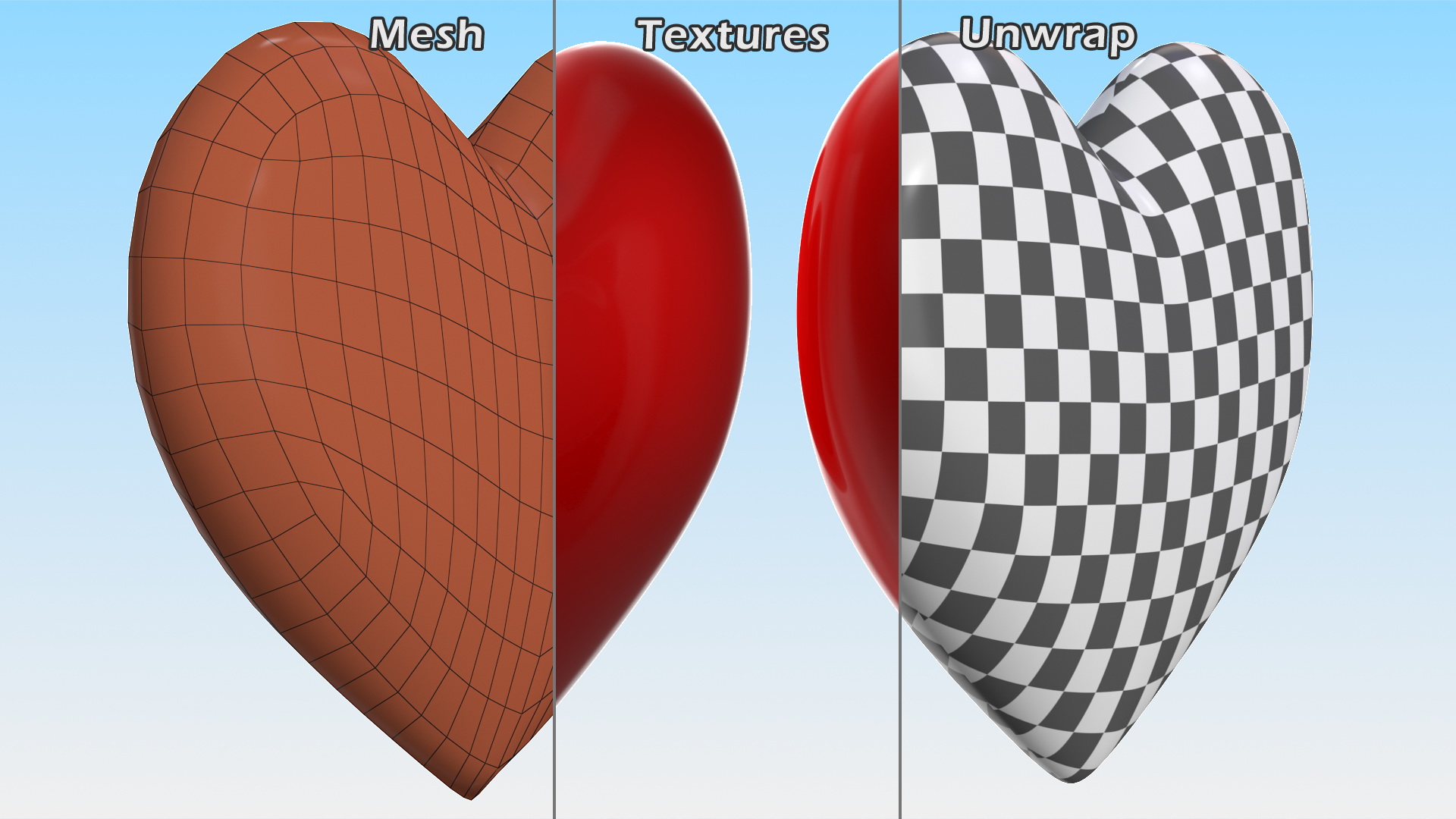3D model Red Heart Emoji