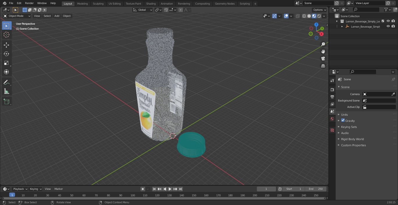 3D model Lemon Beverage Simply Lemonade Open