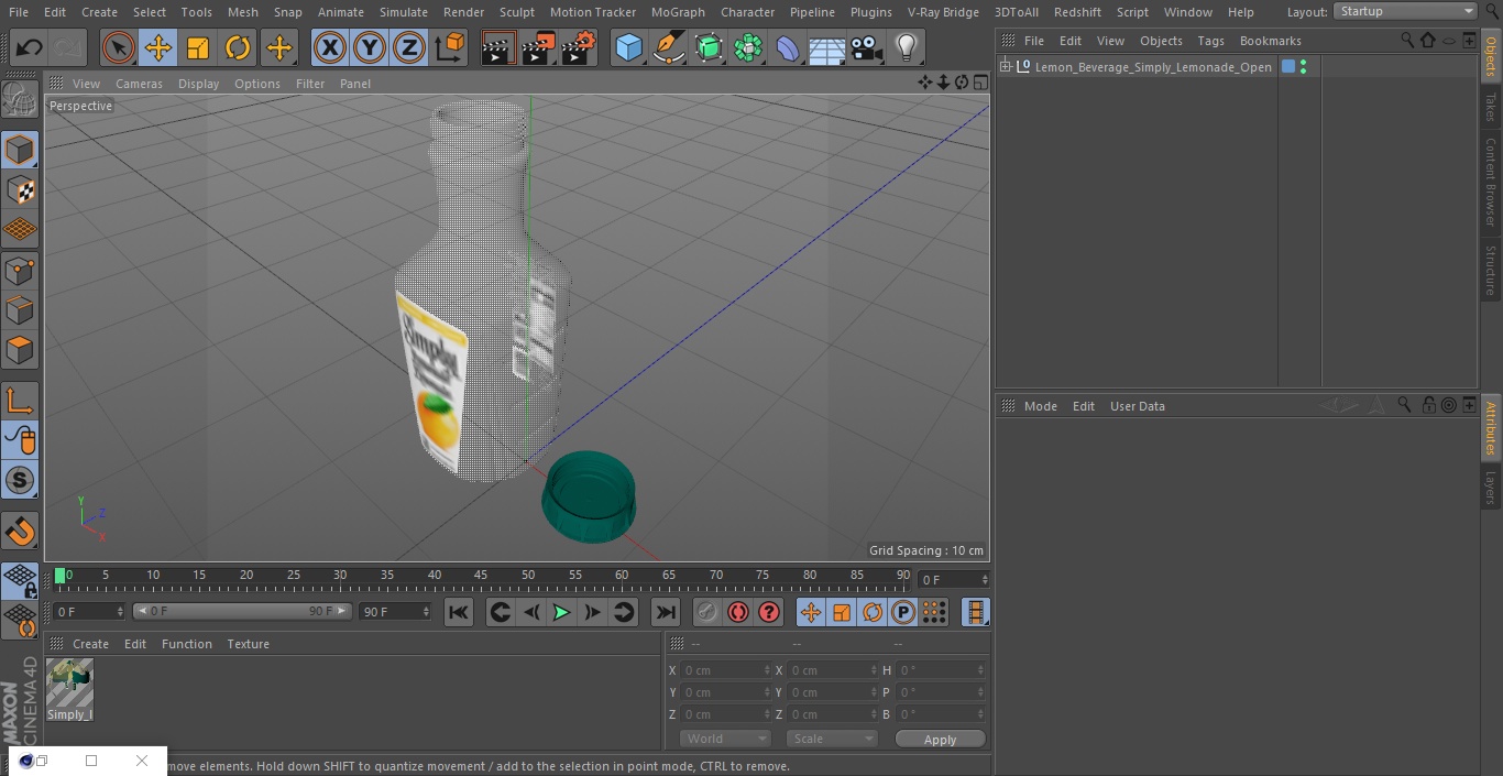 3D model Lemon Beverage Simply Lemonade Open