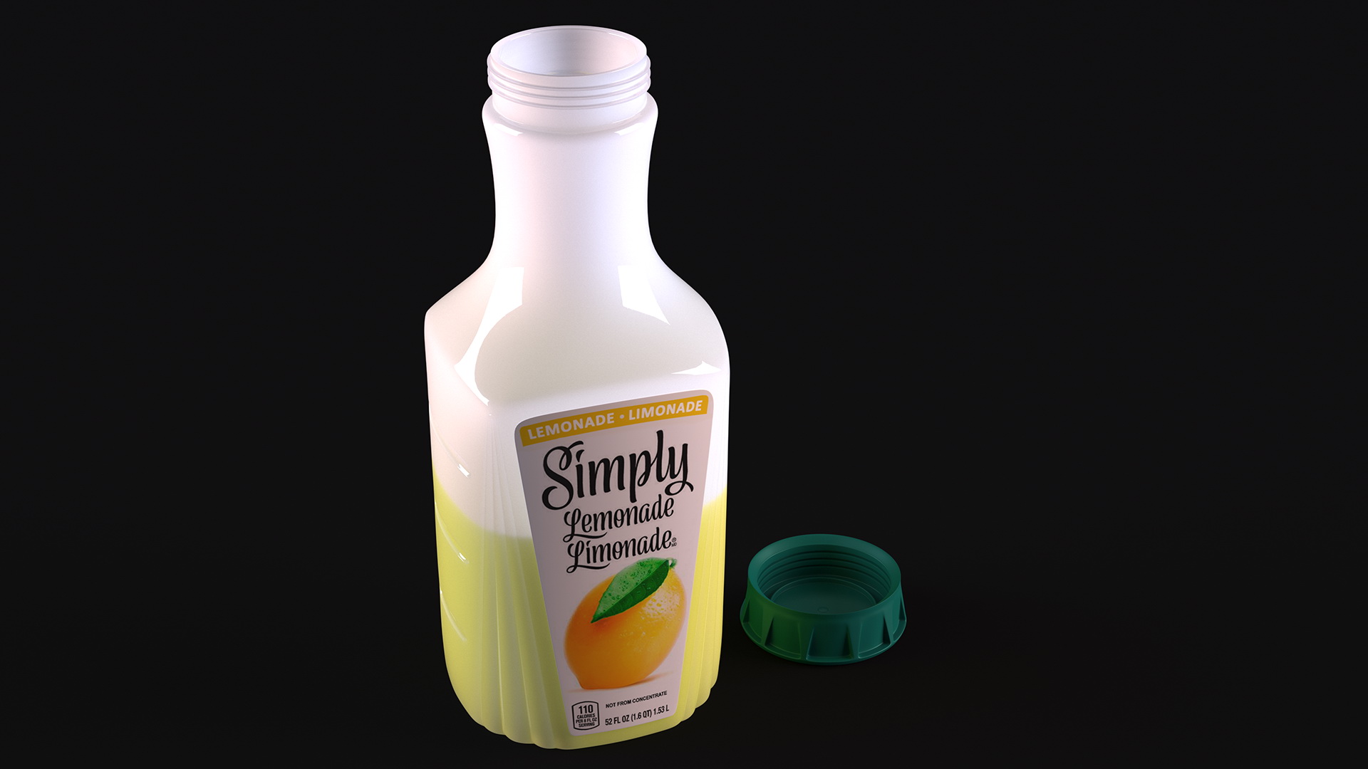 3D model Lemon Beverage Simply Lemonade Open