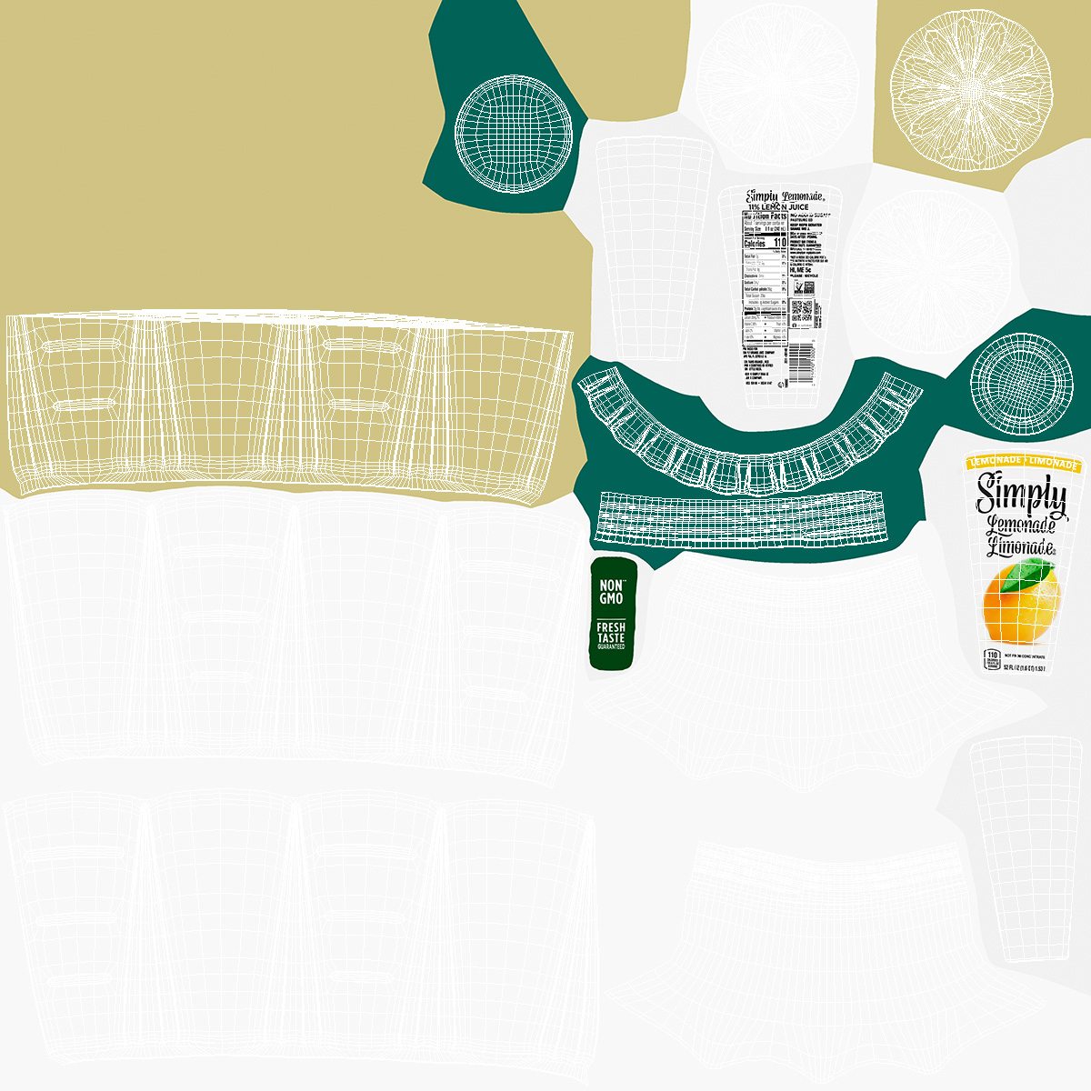 3D model Lemon Beverage Simply Lemonade Open