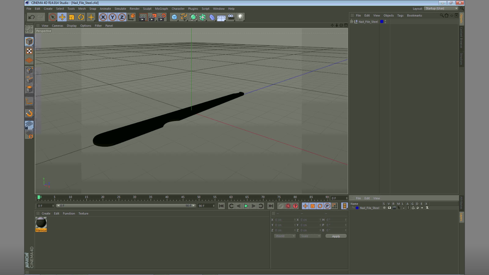 3D model Nail File Steel