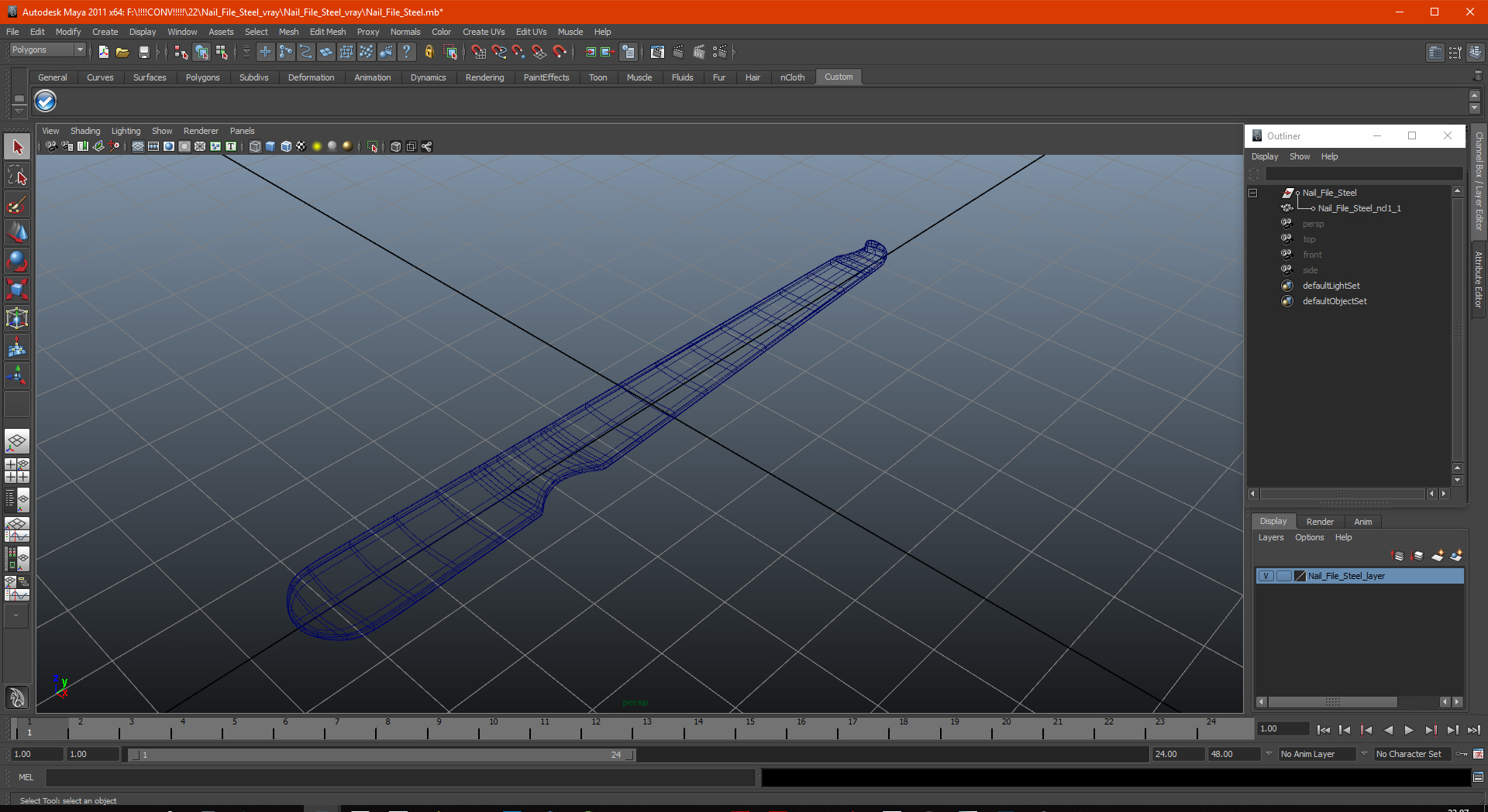 3D model Nail File Steel