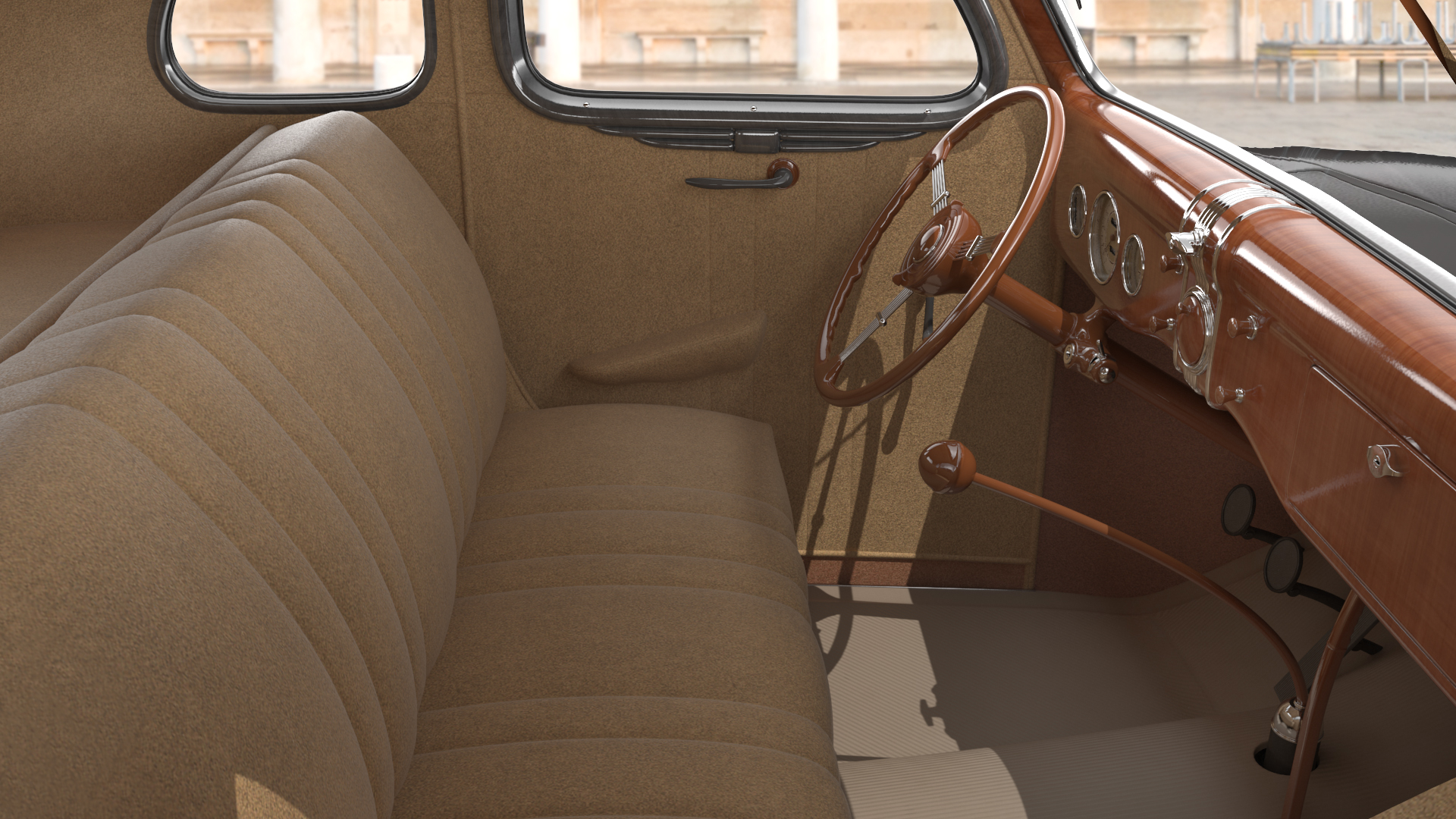 1930s Generic Coupe Car Black 3D model