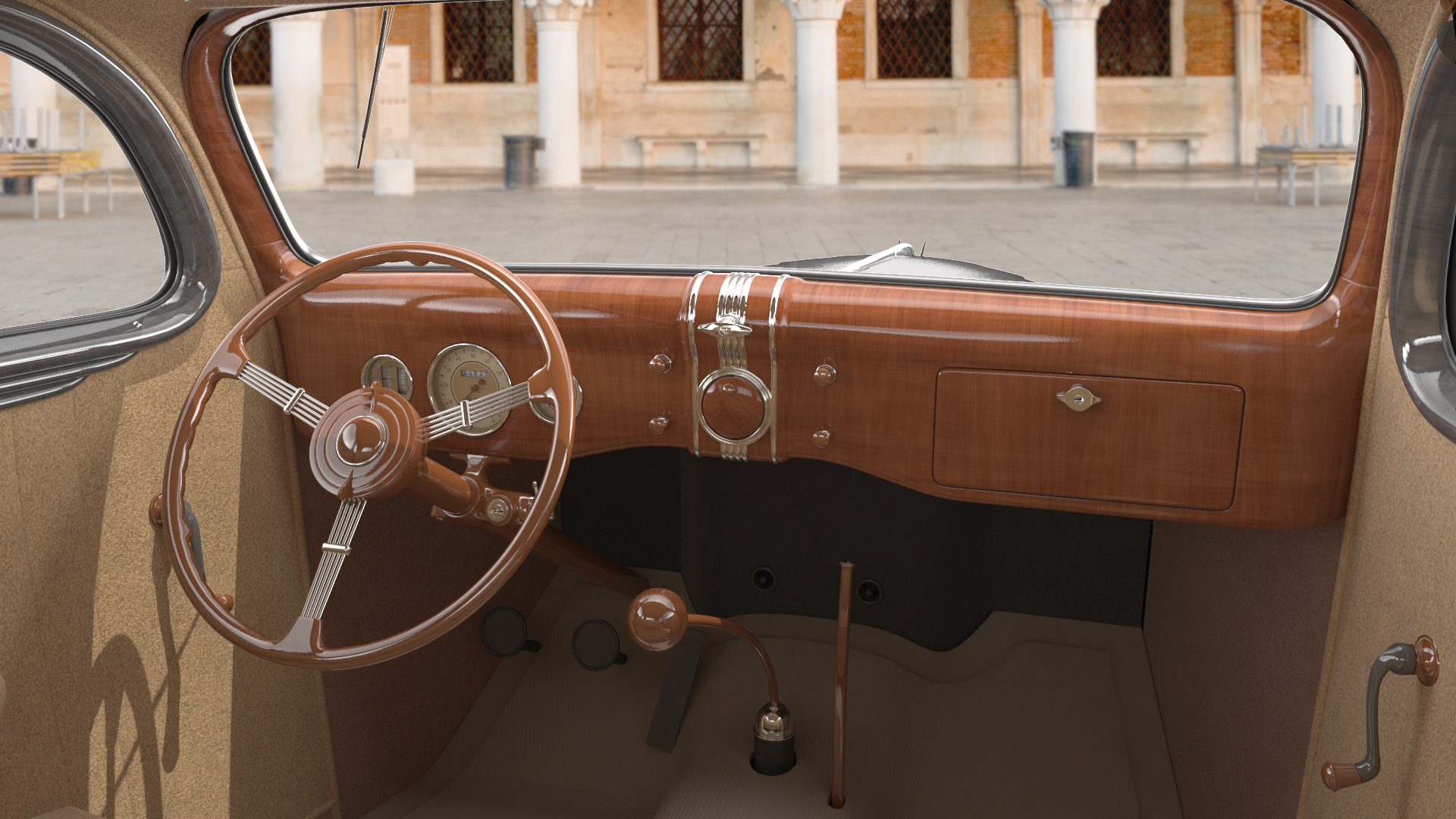 1930s Generic Coupe Car Black 3D model