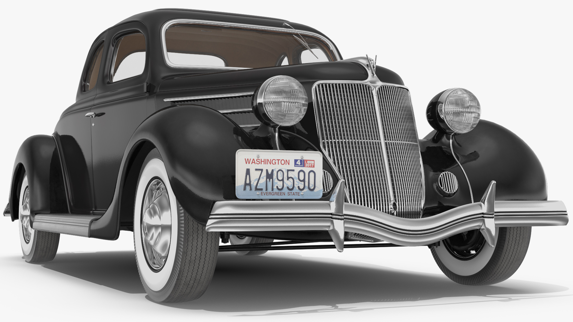 1930s Generic Coupe Car Black 3D model