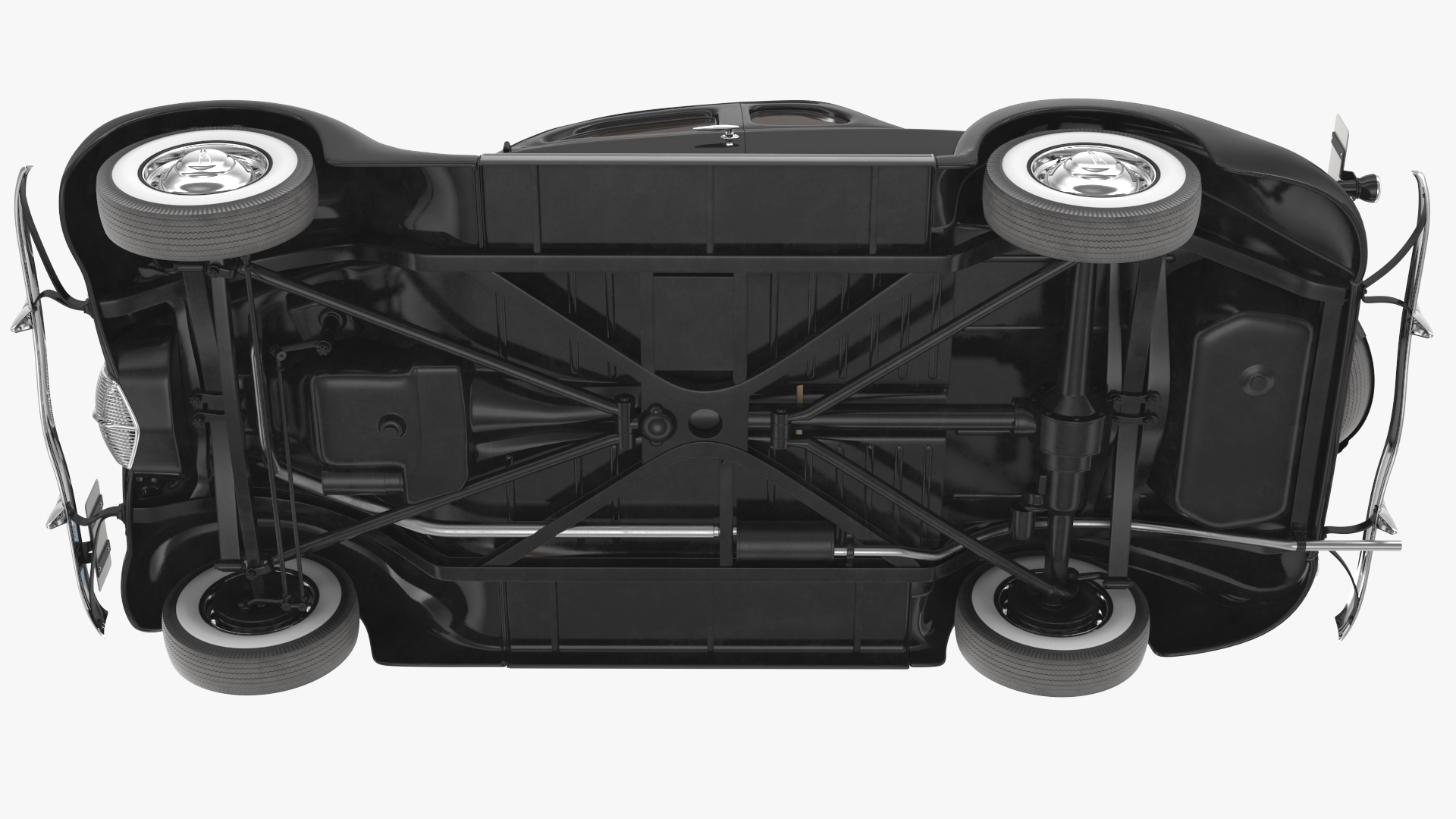 1930s Generic Coupe Car Black 3D model