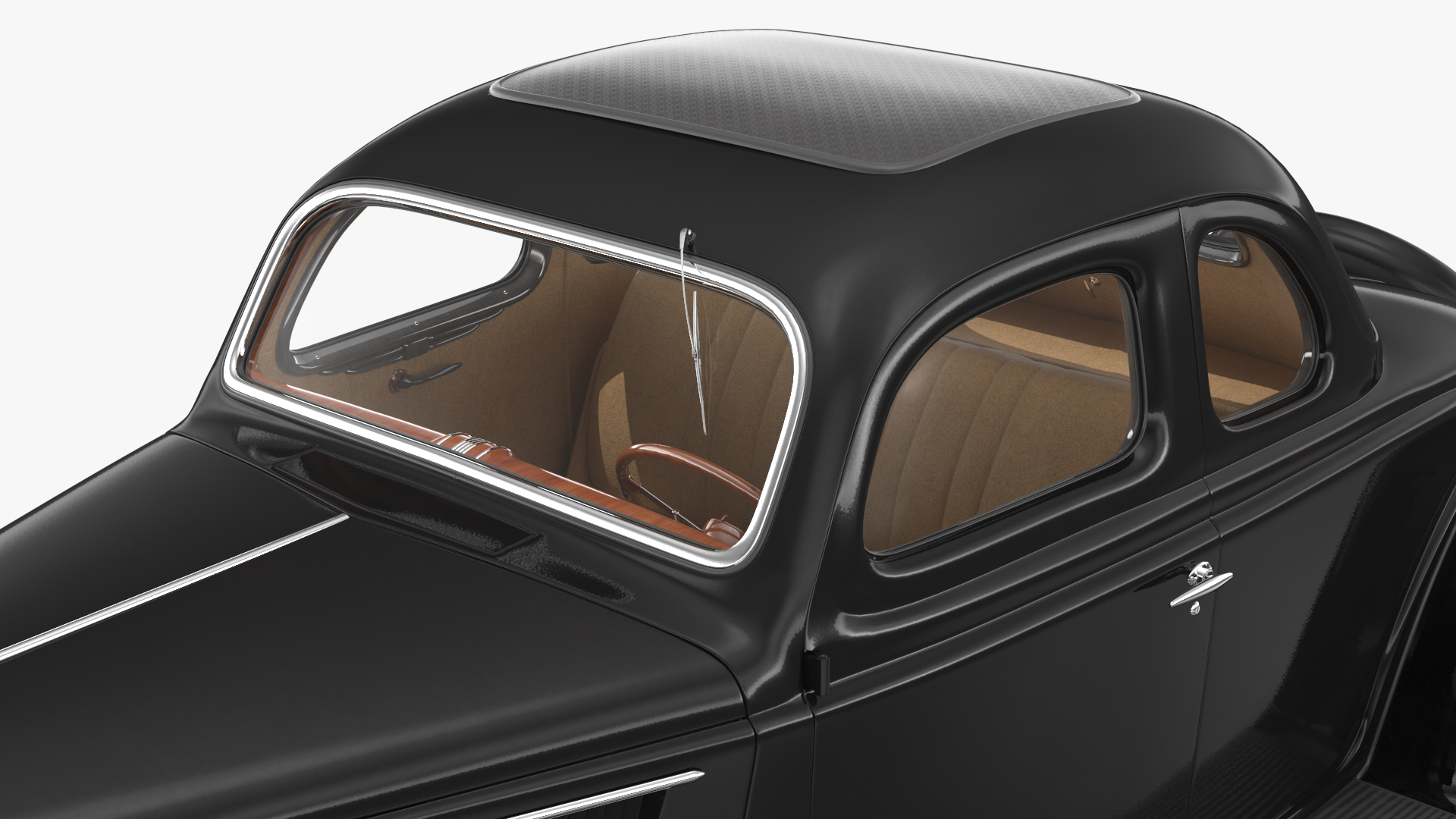 1930s Generic Coupe Car Black 3D model