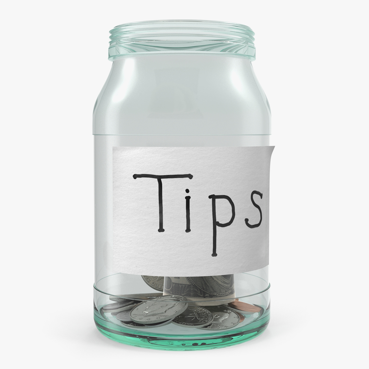 Tip Jar with Money