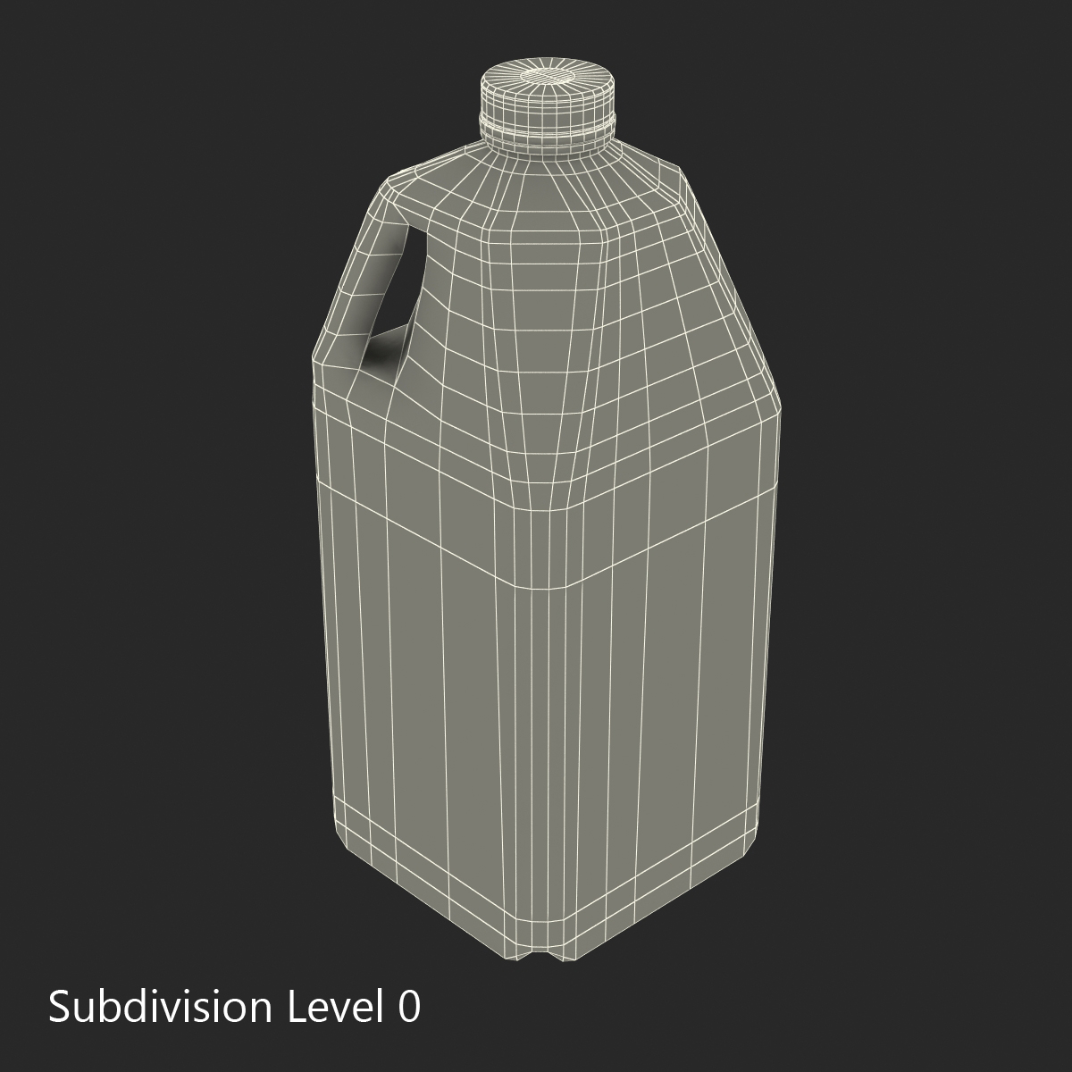 Milk Half Gallon Plastic Bottle Generic 3D model