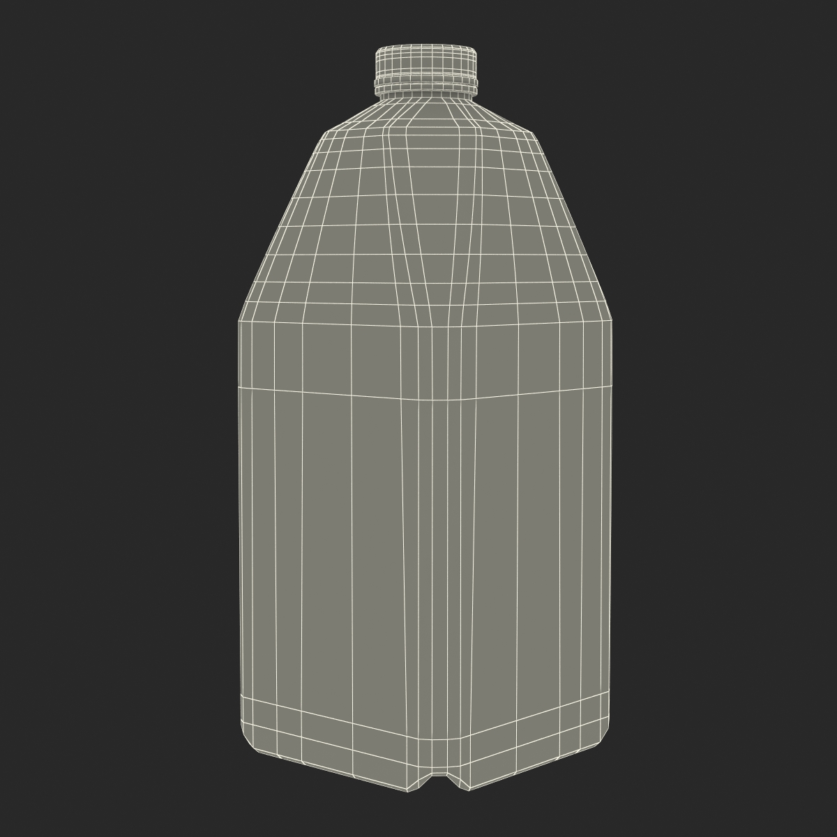 Milk Half Gallon Plastic Bottle Generic 3D model