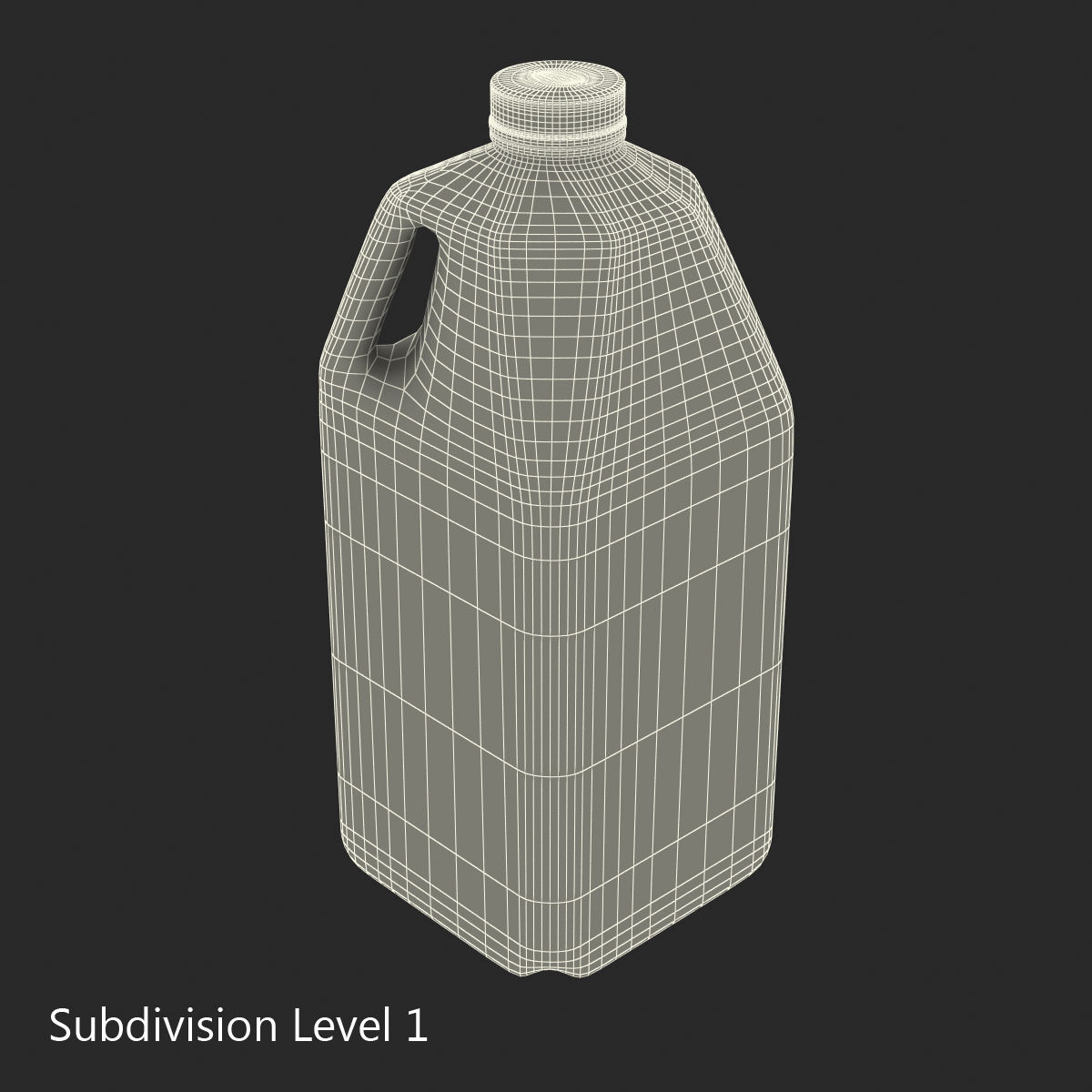 Milk Half Gallon Plastic Bottle Generic 3D model