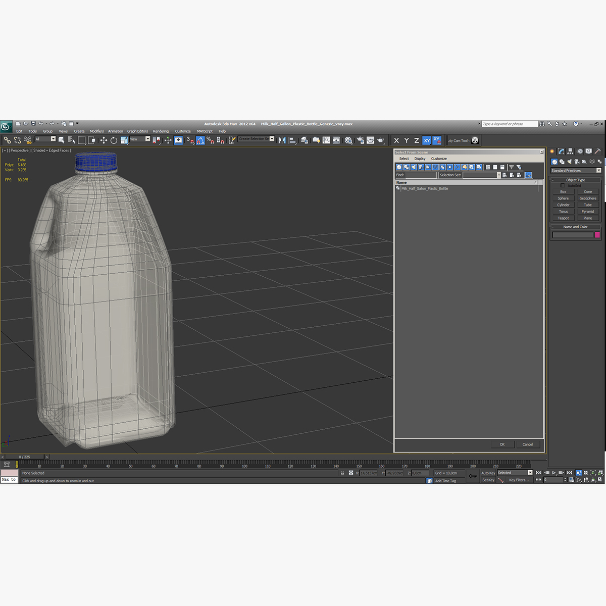 Milk Half Gallon Plastic Bottle Generic 3D model