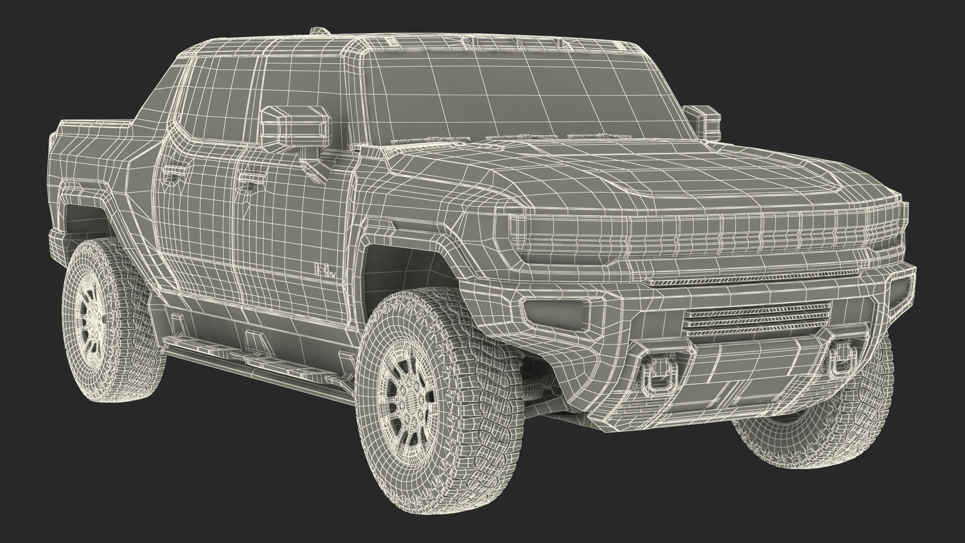 3D GMC Hummer EV Pickup Simple Interior
