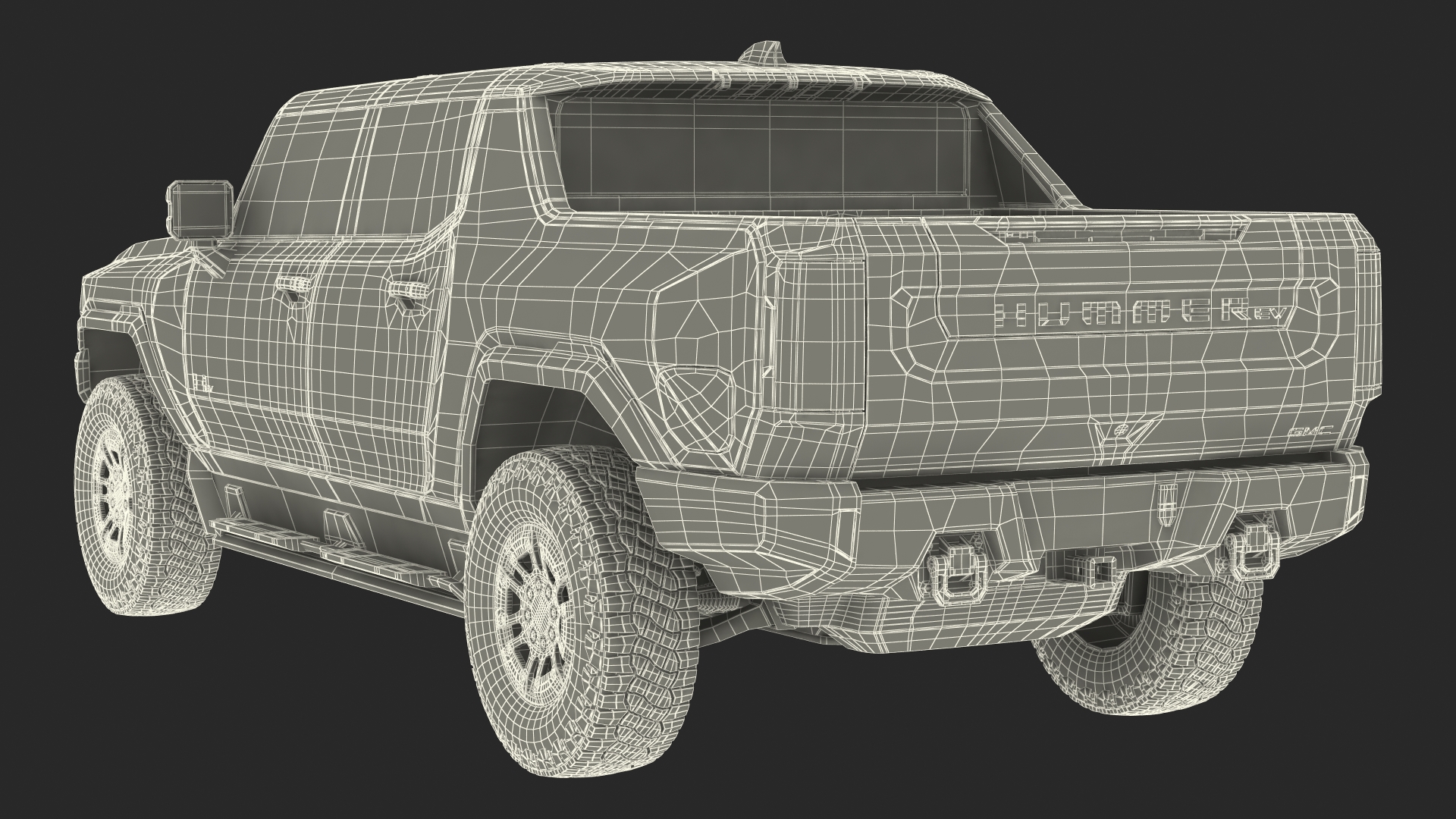 3D GMC Hummer EV Pickup Simple Interior