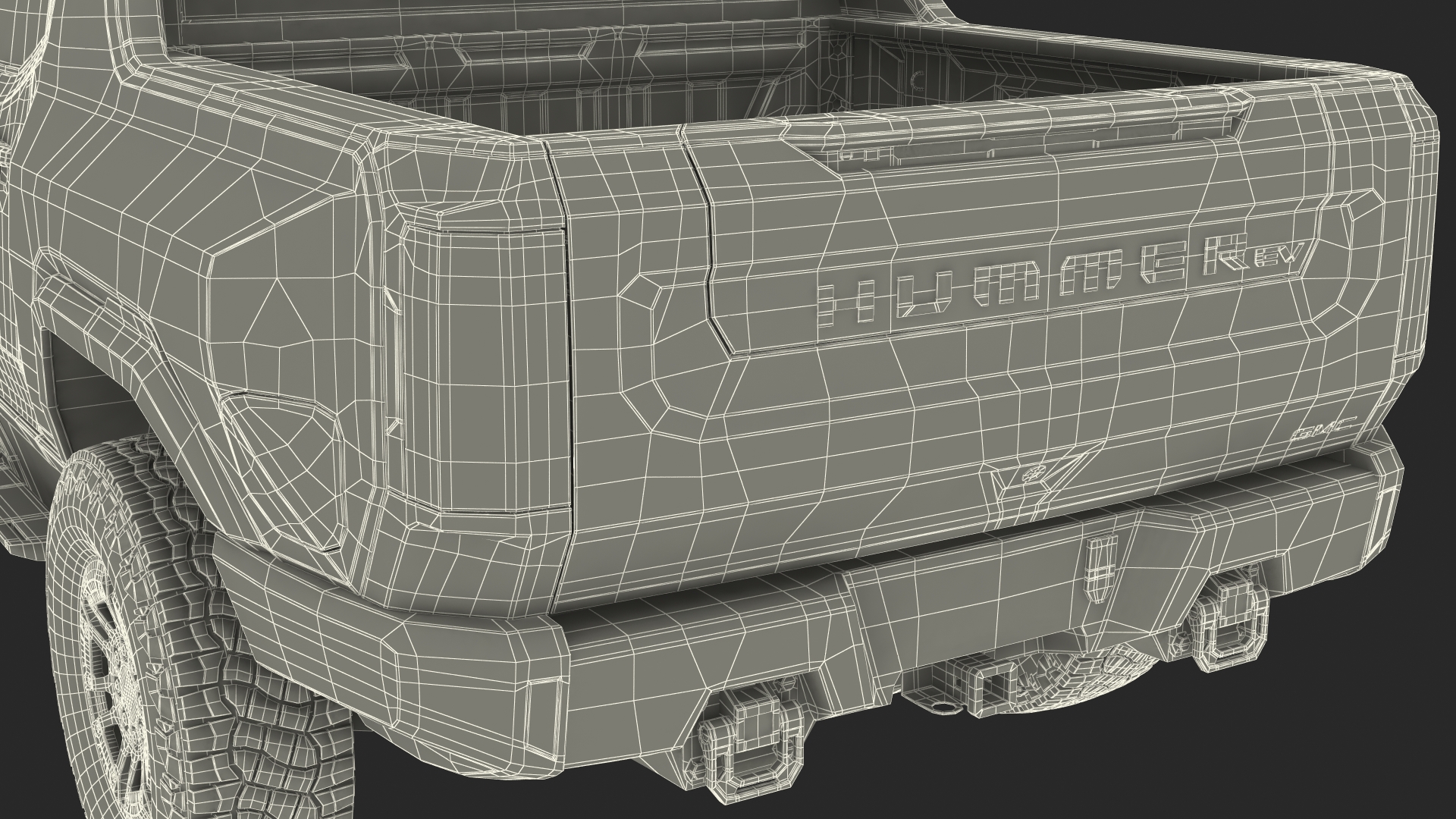 3D GMC Hummer EV Pickup Simple Interior