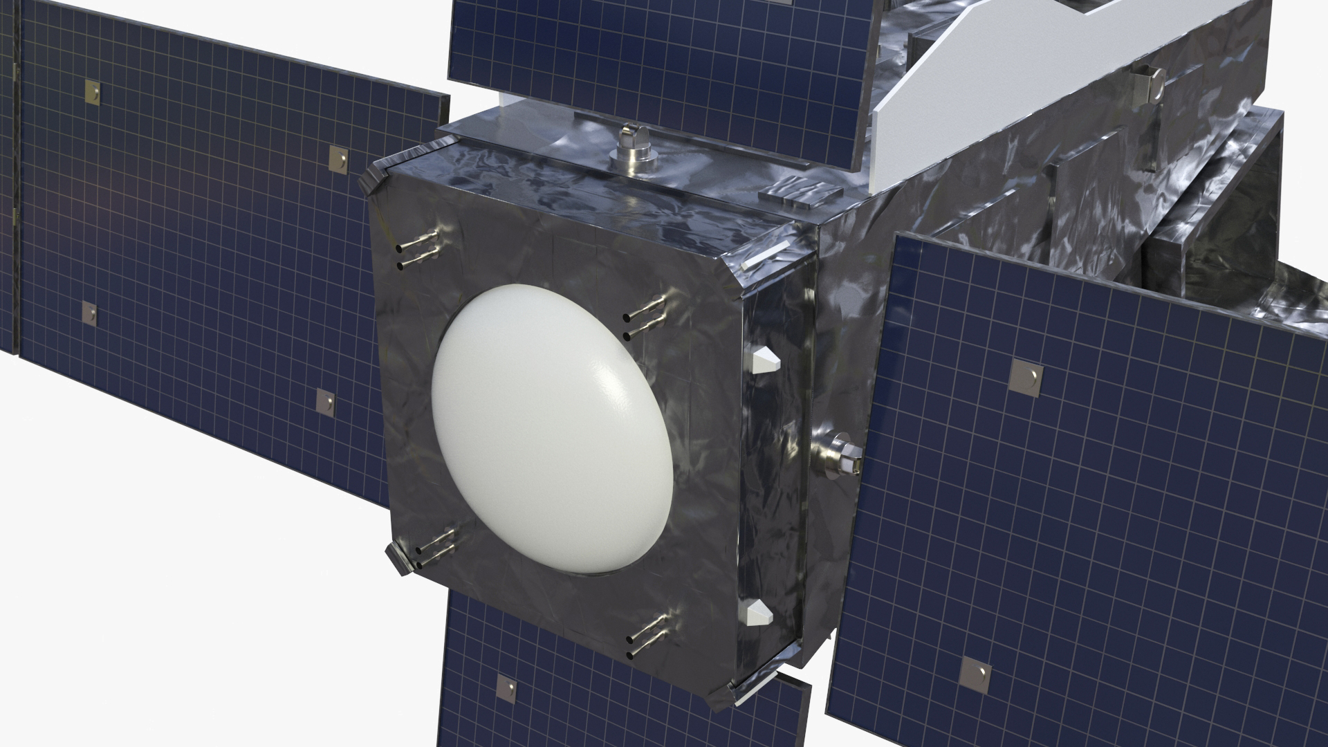 3D model Modern Space Satellite with Solar Panels
