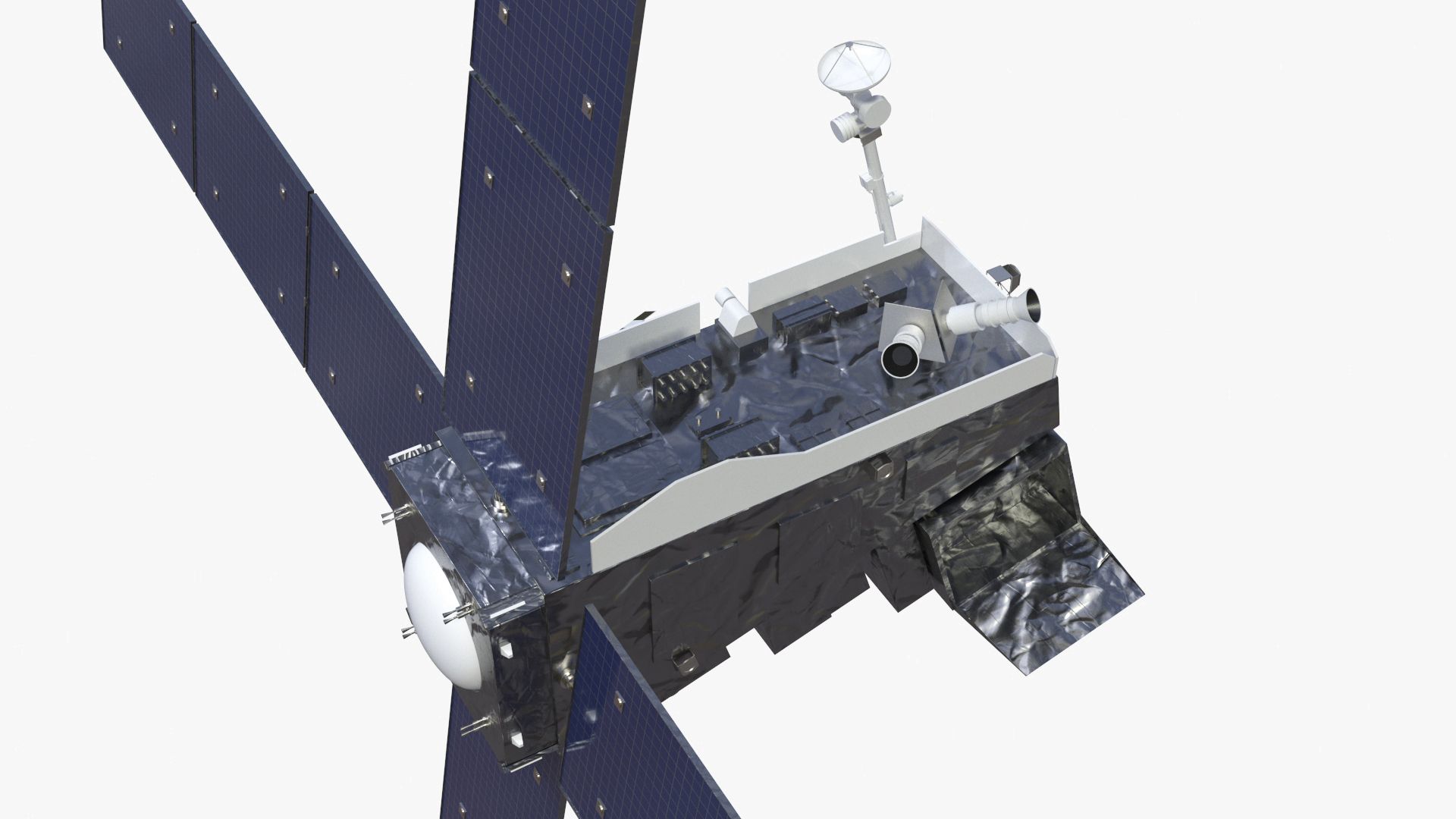 3D model Modern Space Satellite with Solar Panels