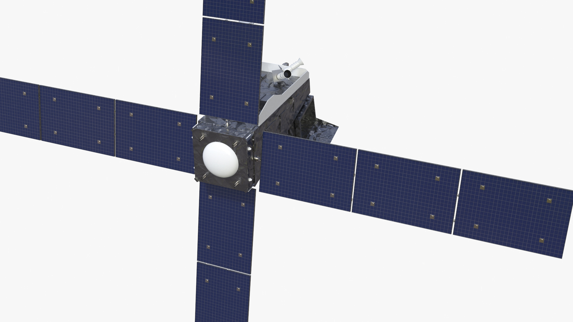 3D model Modern Space Satellite with Solar Panels