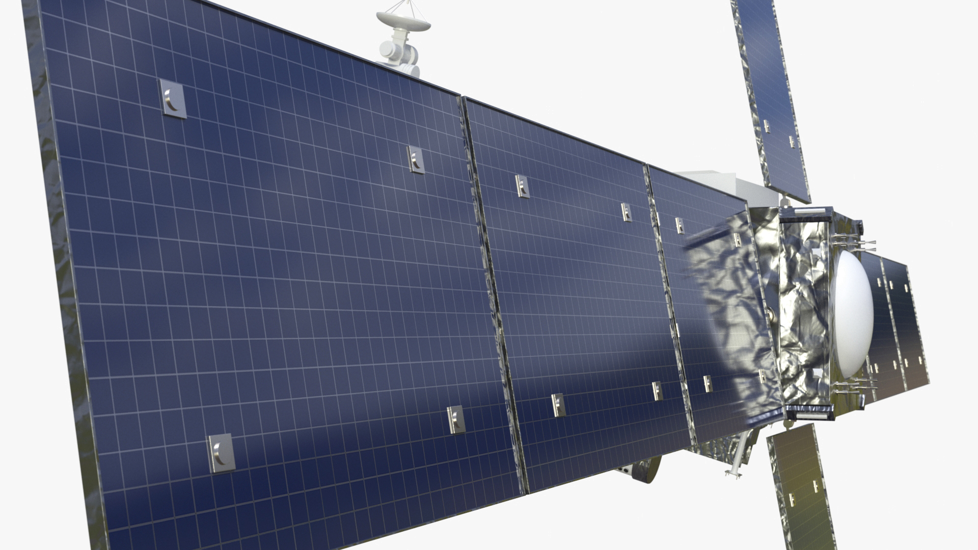 3D model Modern Space Satellite with Solar Panels