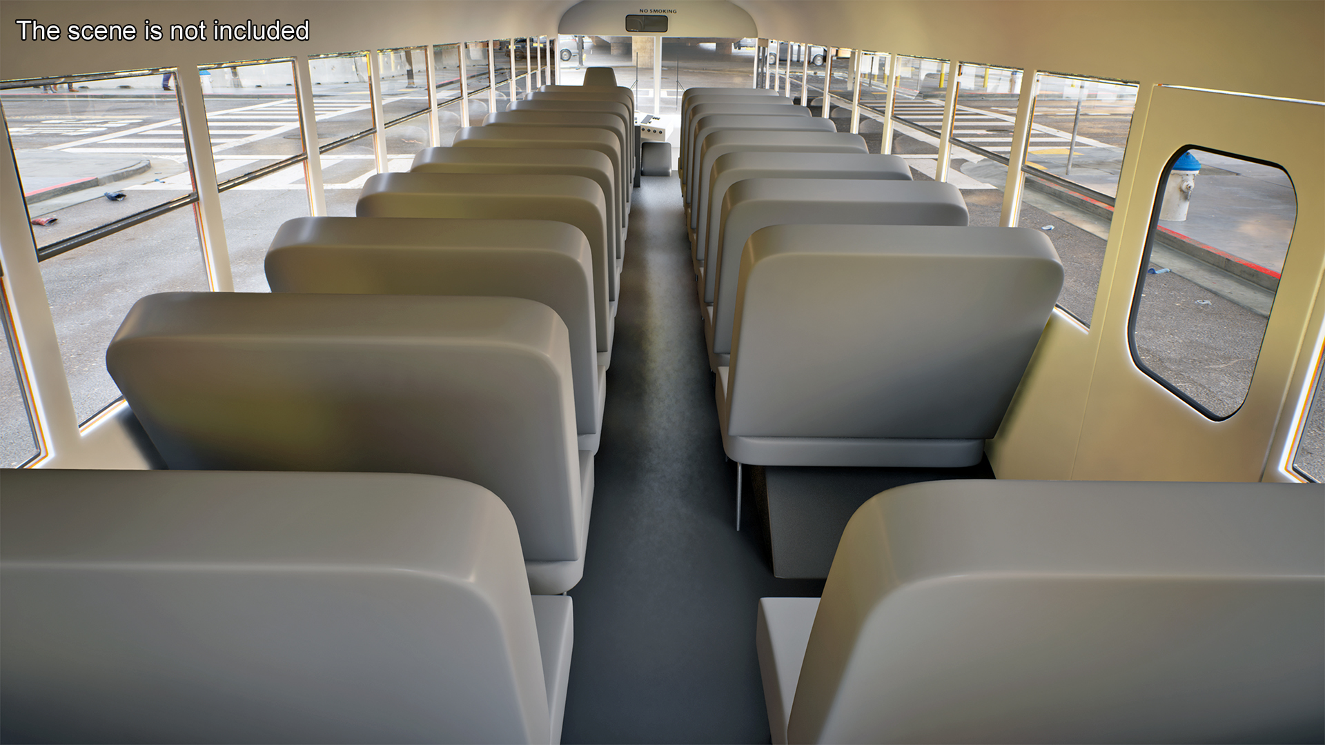 3D Electric School Bus Rigged