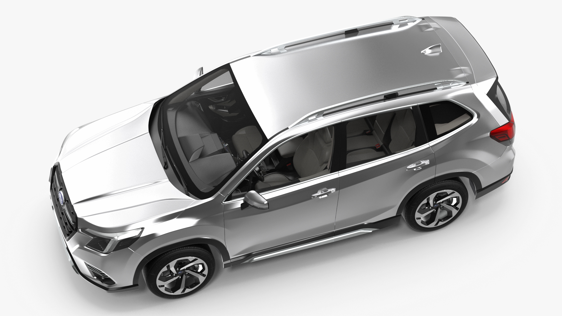 3D Subaru Forester 2022 White