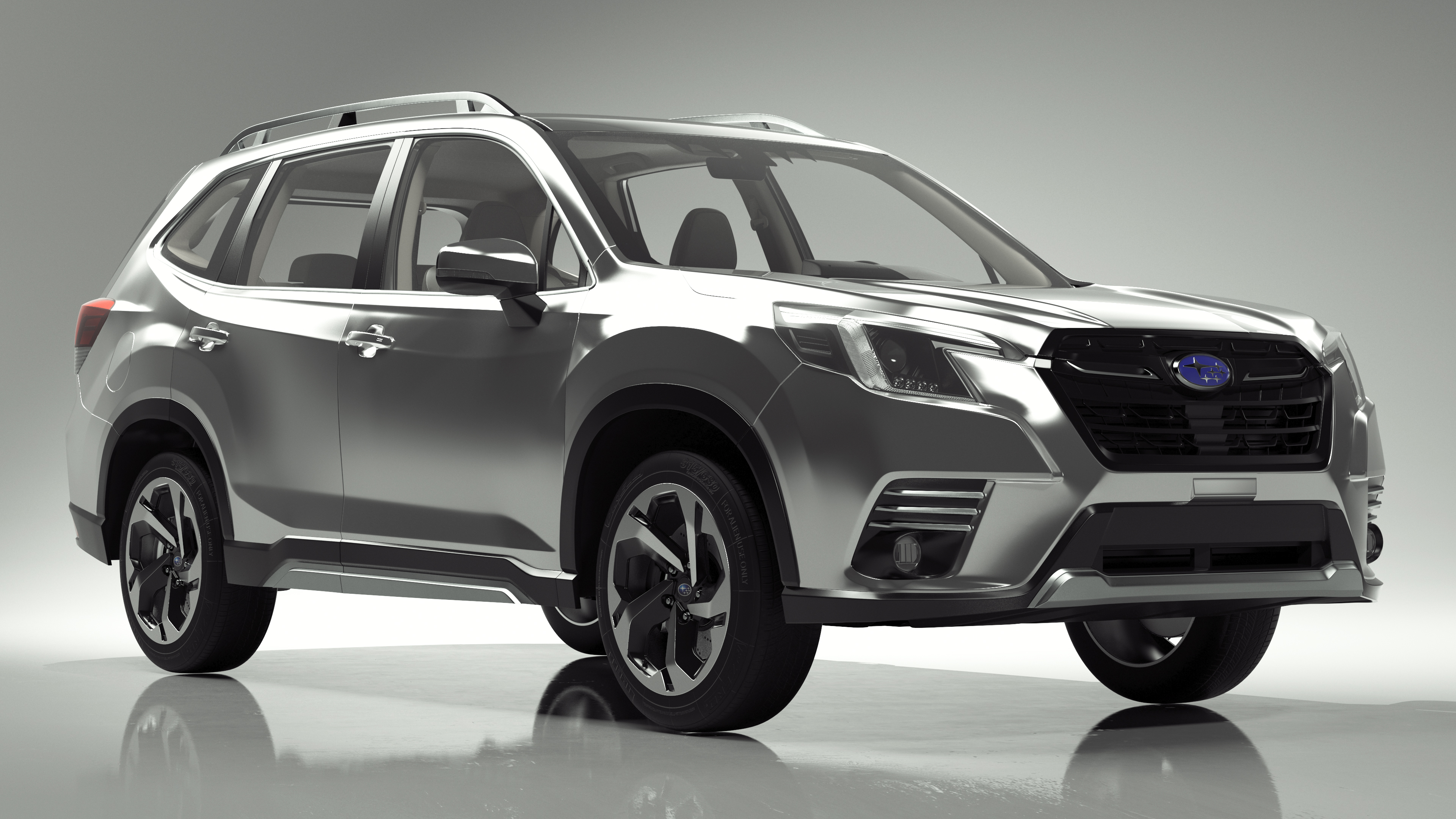 3D Subaru Forester 2022 White