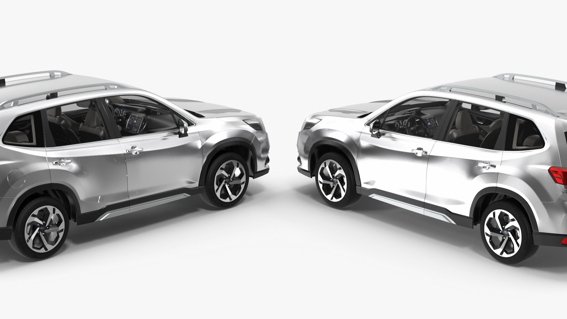 3D Subaru Forester 2022 White